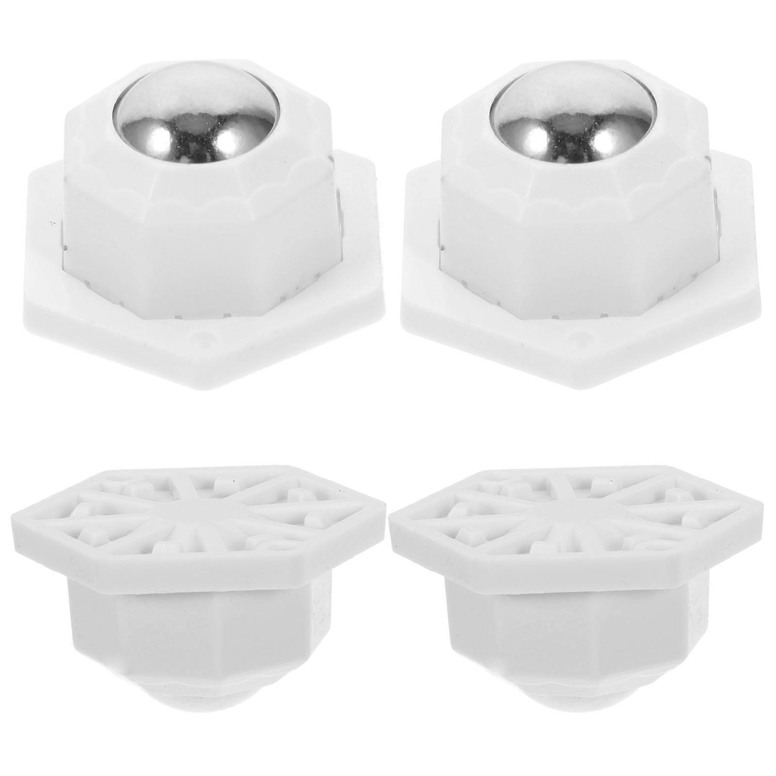 Furniture Small Wheels Mini Caster Wheels for Mobility 4Pcs White