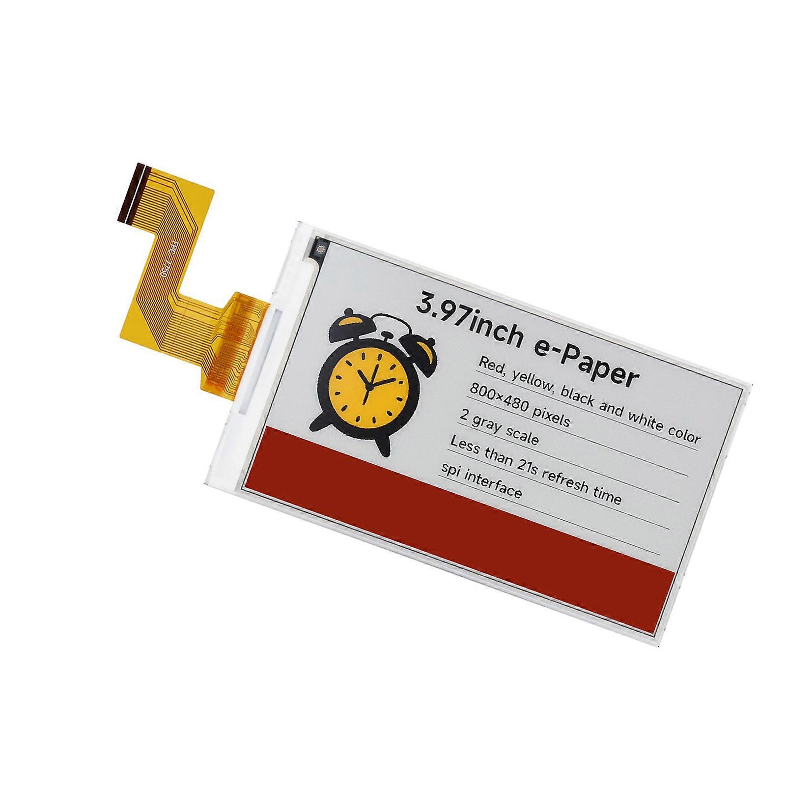 3.97in E Paper Screen 800x480 sharpness 4 Color For RPi Featuring Wide Viewing Angle And Persistent Display Multicolor