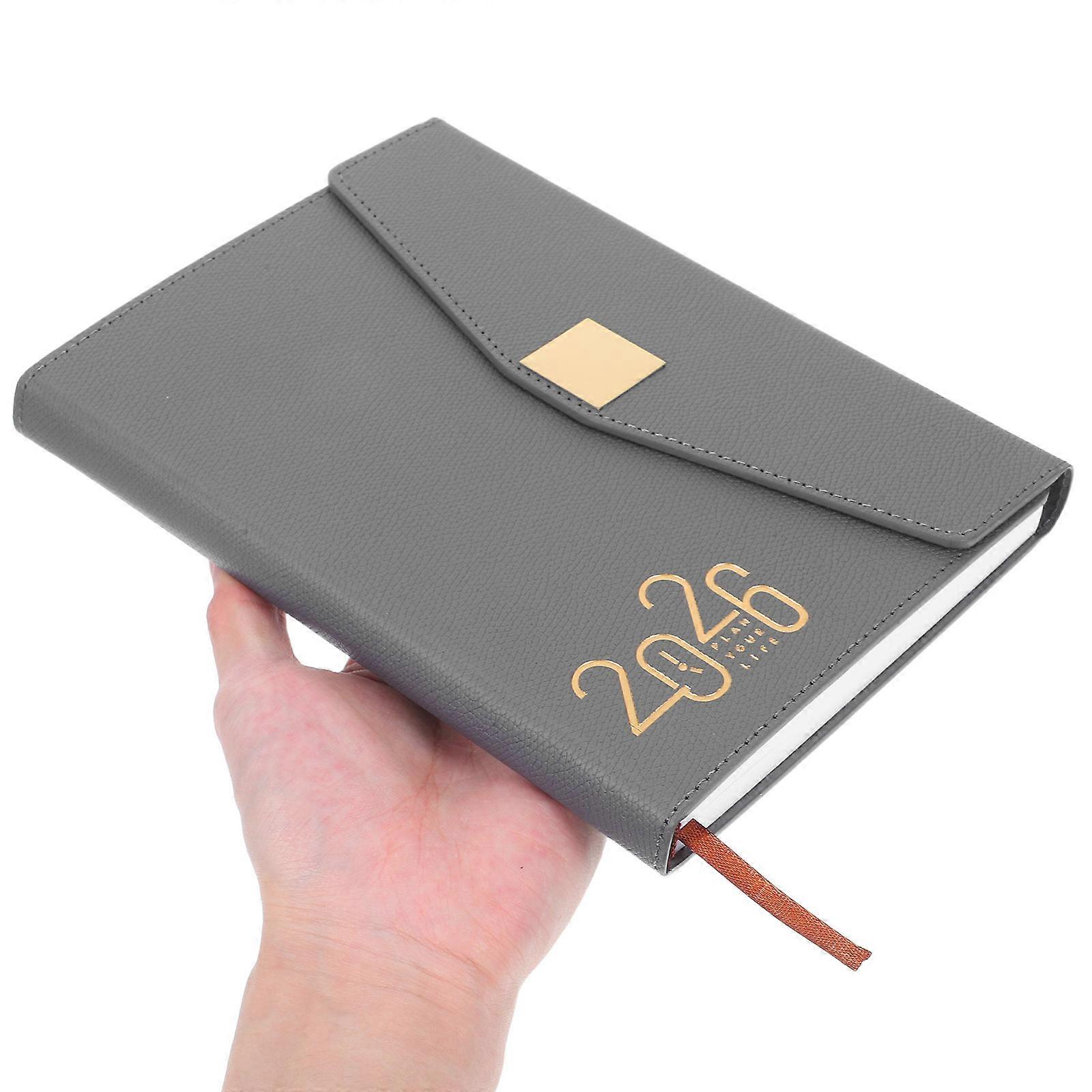2026 Daily Planner Grey Journal for Task Management 1 Elegant Writing Notepad