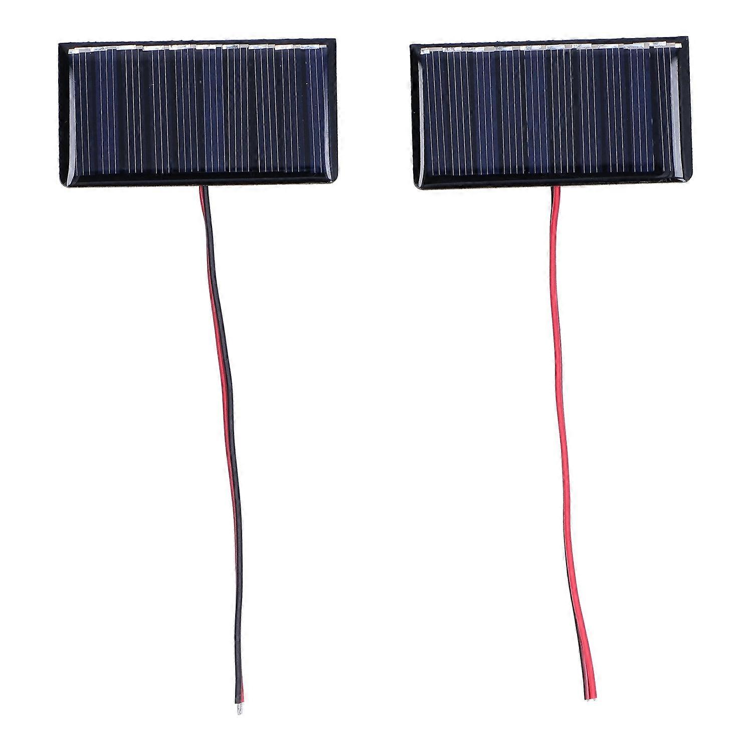 2Pcs Solar Panel Module Polysilicon Micro Mini Glue Power Solar Cells 68x36mm 0.3W 5V