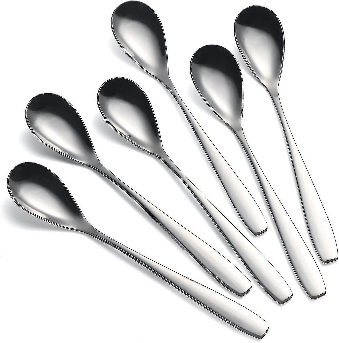 Egg Spoons For Soft Boiled Eggs Stainless Steel 5.5 In Egg Scoop Set Of 6