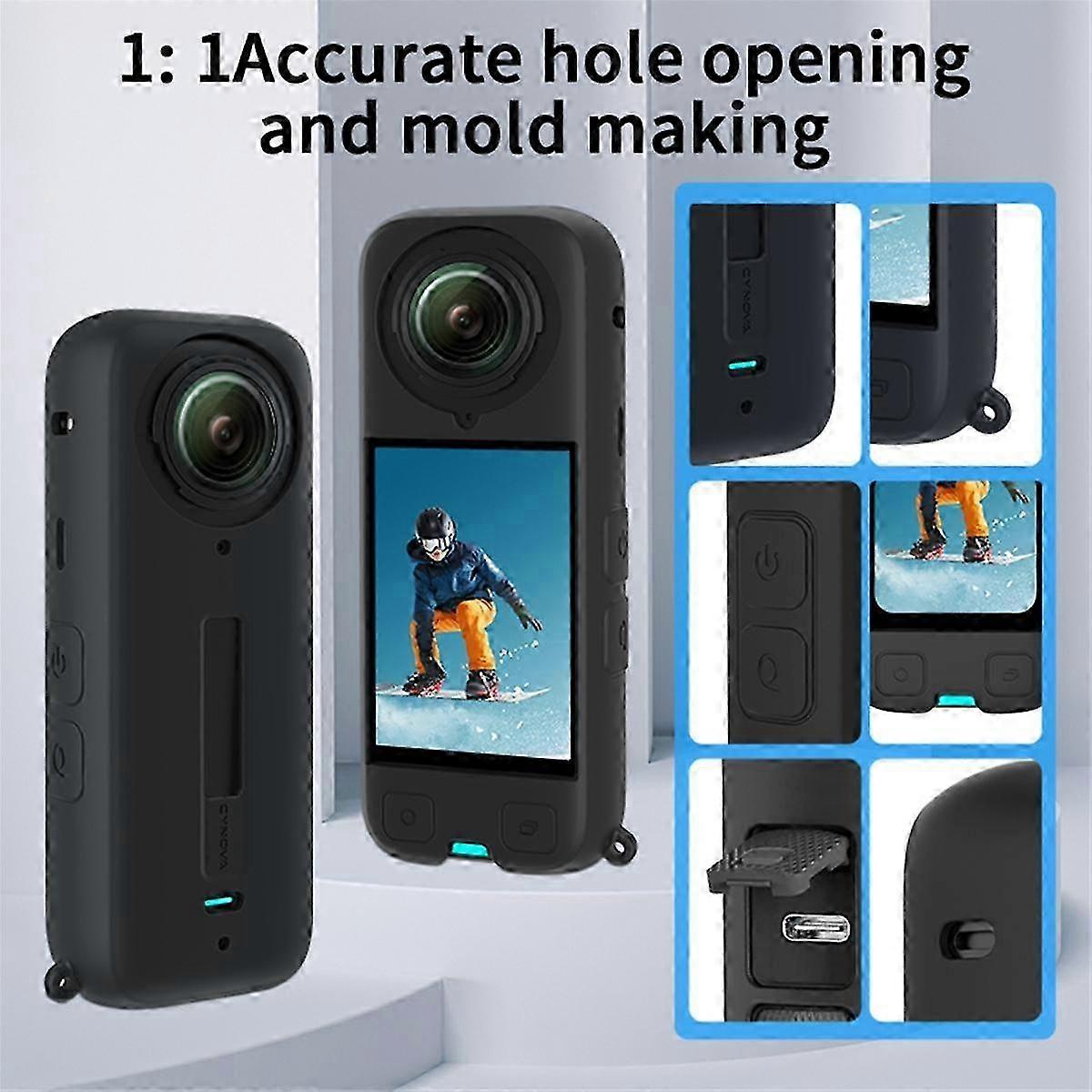 for X4 Silicone Protective Case Cover for Insta 360 X4 Action Camera Accessories
