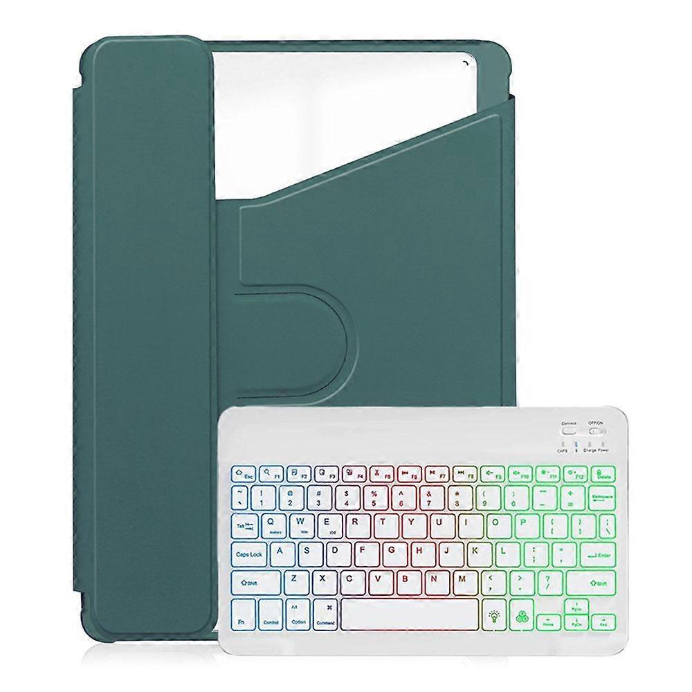 Backlight Rotatable Acrylic Bluetooth Keyboard Leather Case with Pen Slot