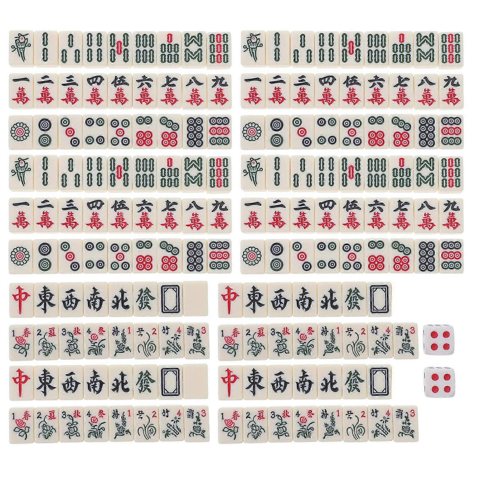 Mini Mahjong Travel Mahjong Set with for 1Set Portable Entertainment