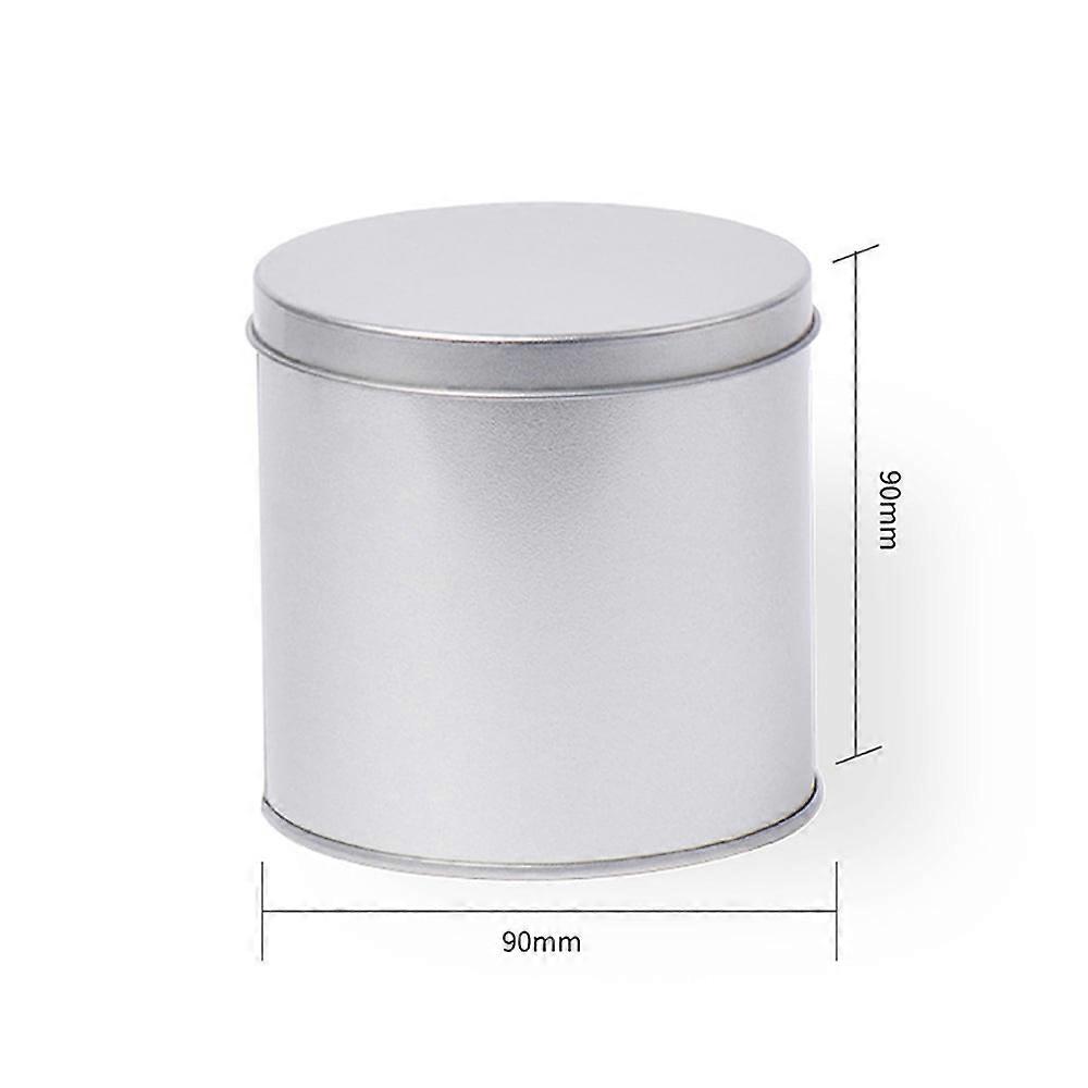 Metal Candle Jars With Transparent Clear Window Bulk Round Candle Container Tins Empty Storage Box