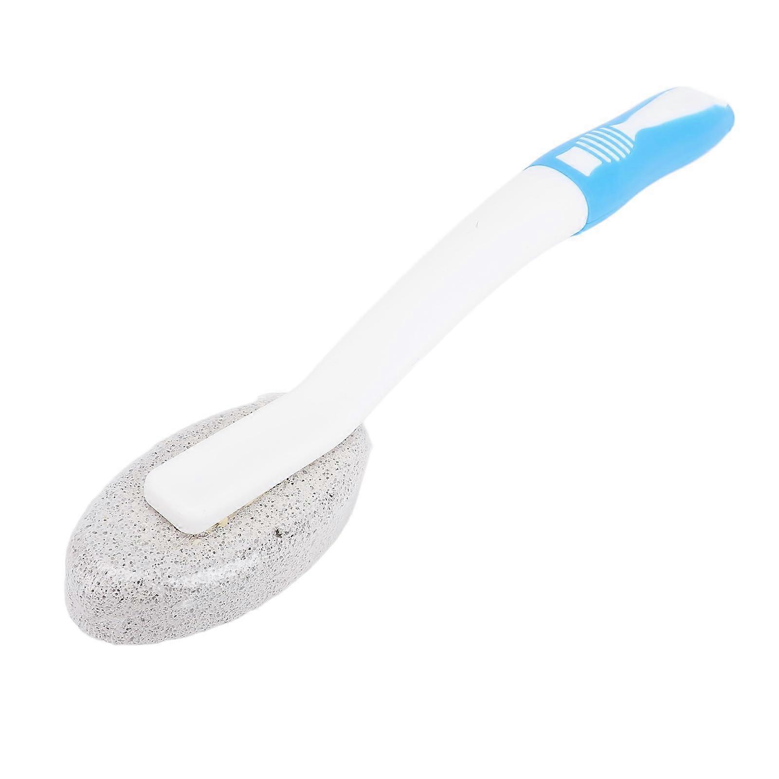Pumice Cleaning Brush with Long Ergonomic Handle for Toilet Bowl, Pool Tile and Bathroom Stains