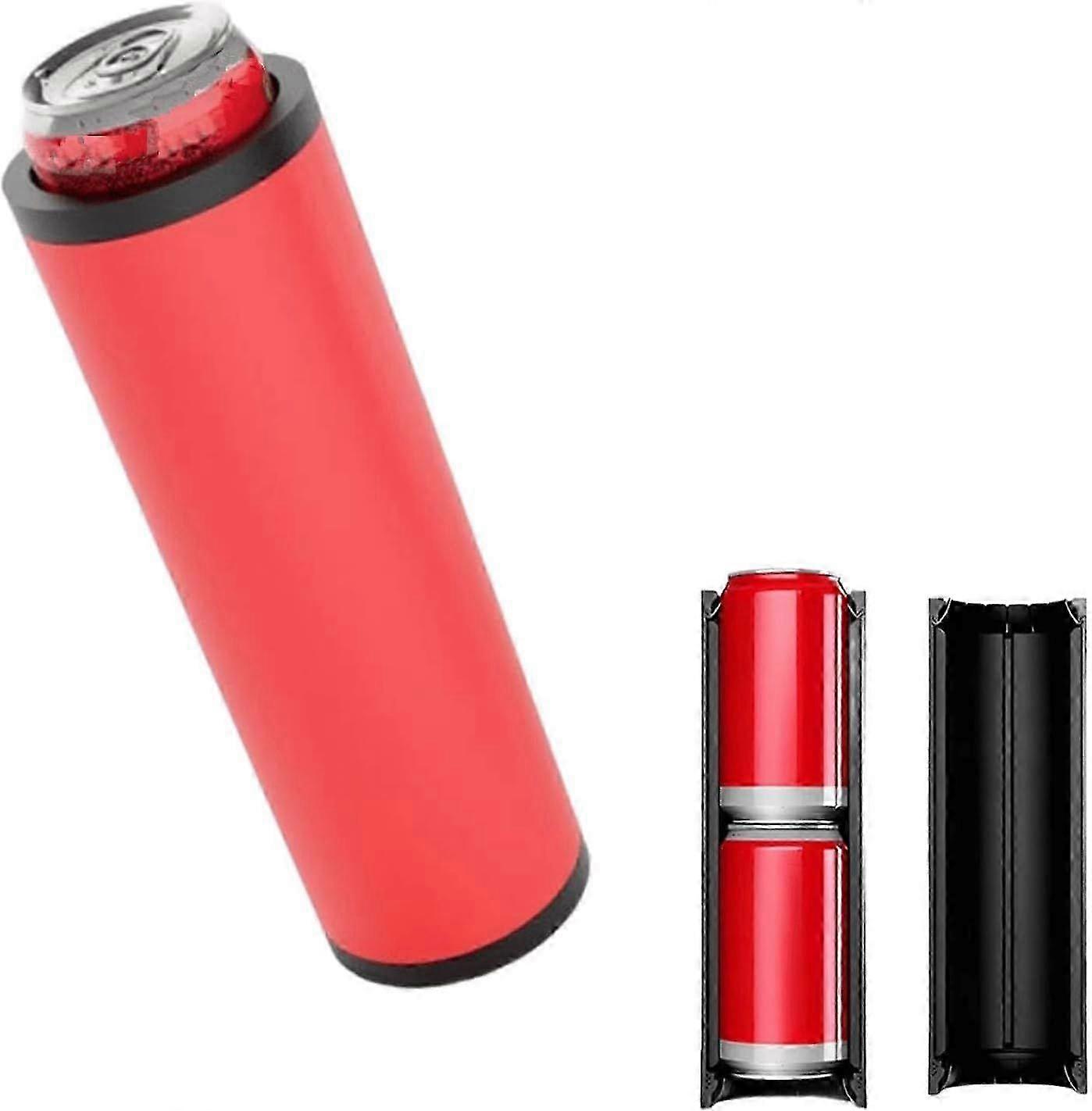 Double Tactical Reload Can Holder-Ultra Chill System, 3D Printed Two 12oz Tactical Insulation Sleeve, Dual Twist-top Design Can Cooler, Beverage Holde