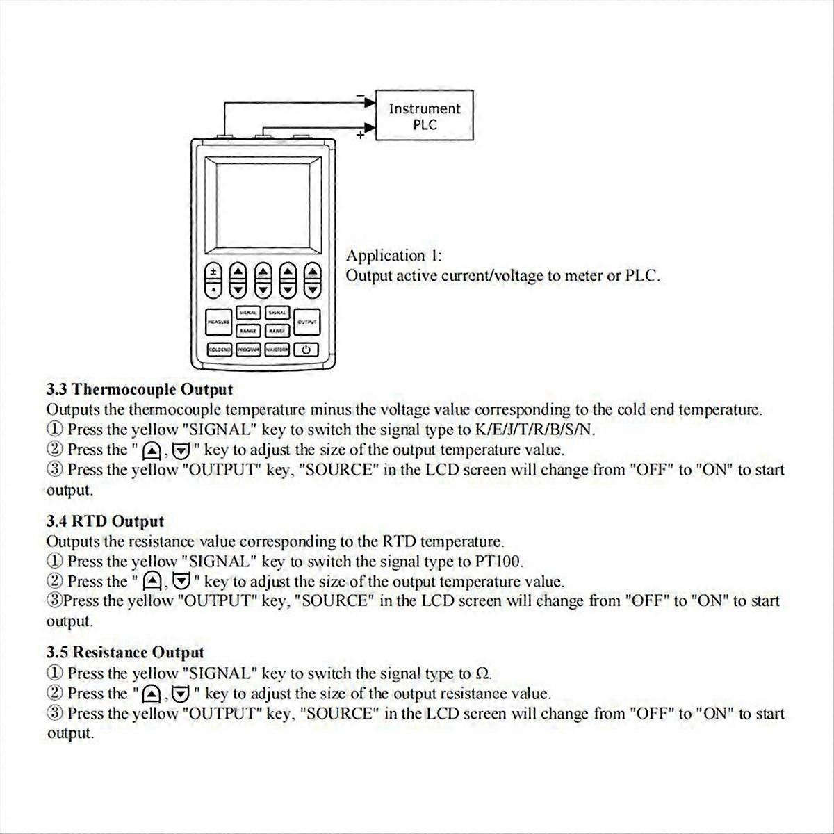 Multifunction Signal Generator 4-20mA Current Voltage RTD