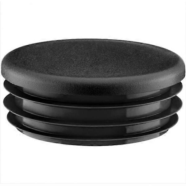 Round pipe plug 40mm 4 pieces black, plastic plug round plug feet