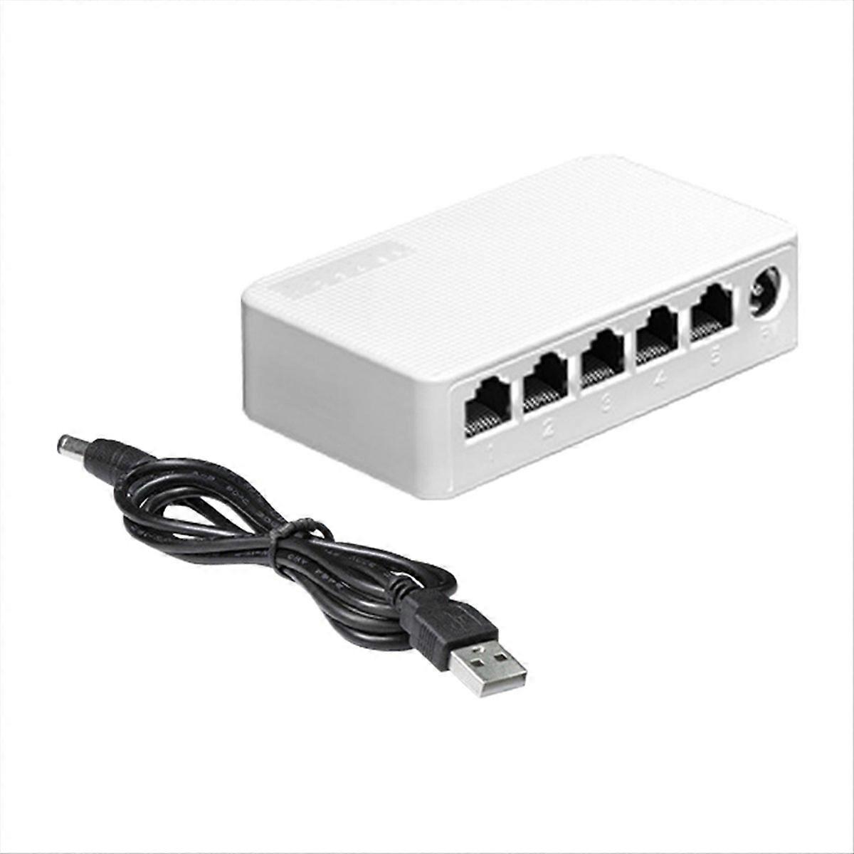 5-porters 100 Mbps Ethernet-svitsj Mini-nettverkshub Ethernet-splitter
