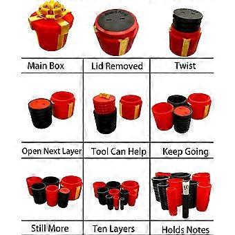 Annoying Nested Screw Box - Reusable Funny Prank Box for Christmas, WhiteElephant & Birthdays for Card B