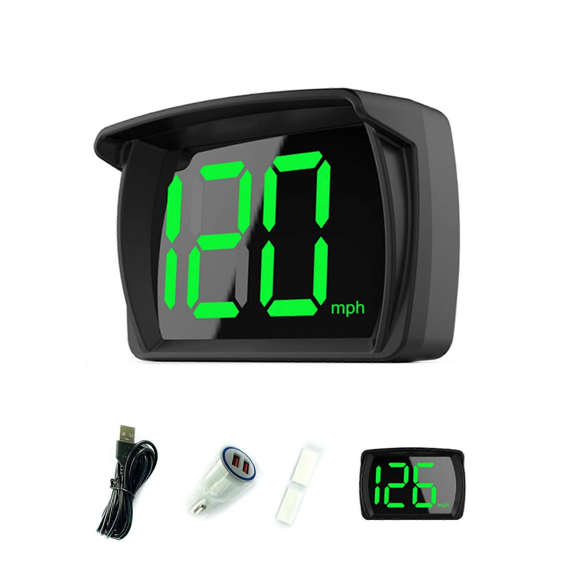 Car Head Up Display GPS Speedometer Large LED Dual Mode RealTime HUD for Car Truck Motorcycle