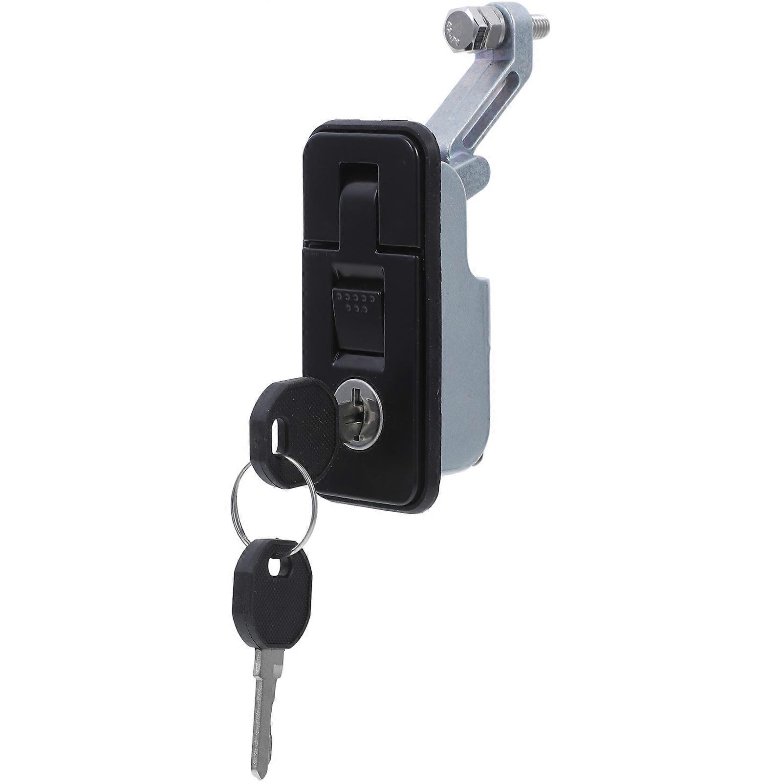 Adjustable Compression Latch Lock for Marine Cabinet with 2 Keys in Black
