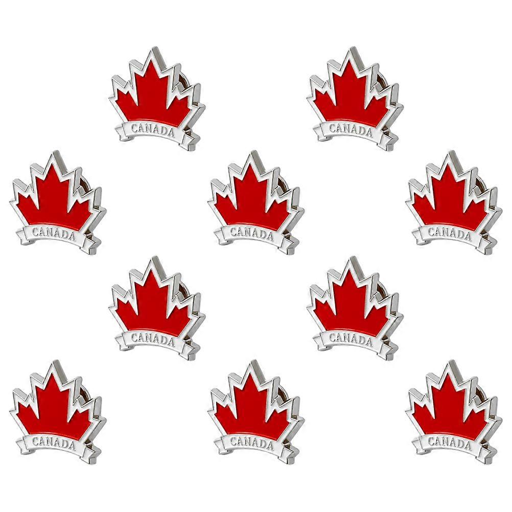 Fine Brooches Maple Leaf Enamel Pin for Decor 10Pcs Collection