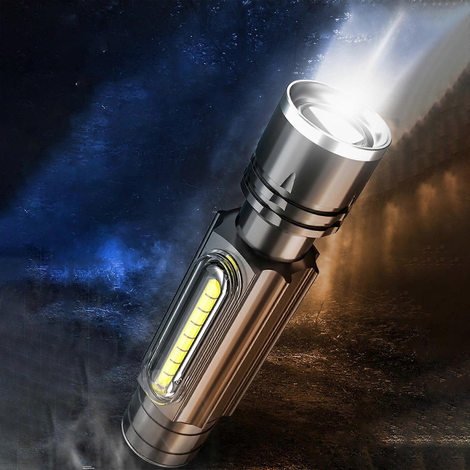 LED Flashlight - 1000 Lumens Super Bright Flashlight, Zoomable, Newly Rechargeable Flashlight with 4 Modes, Powerful Handheld Flashlight