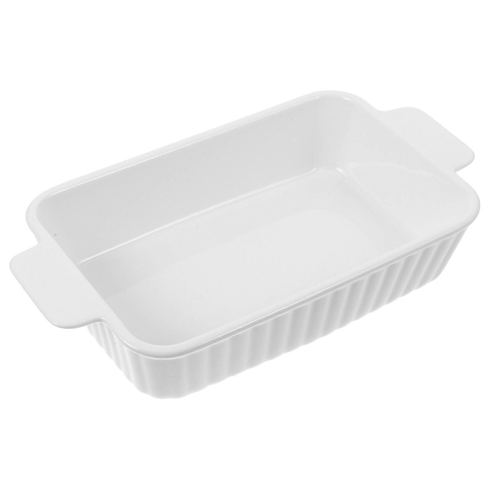 Ceramic Baking Tray with Double Handle Baking Dish for Cooking