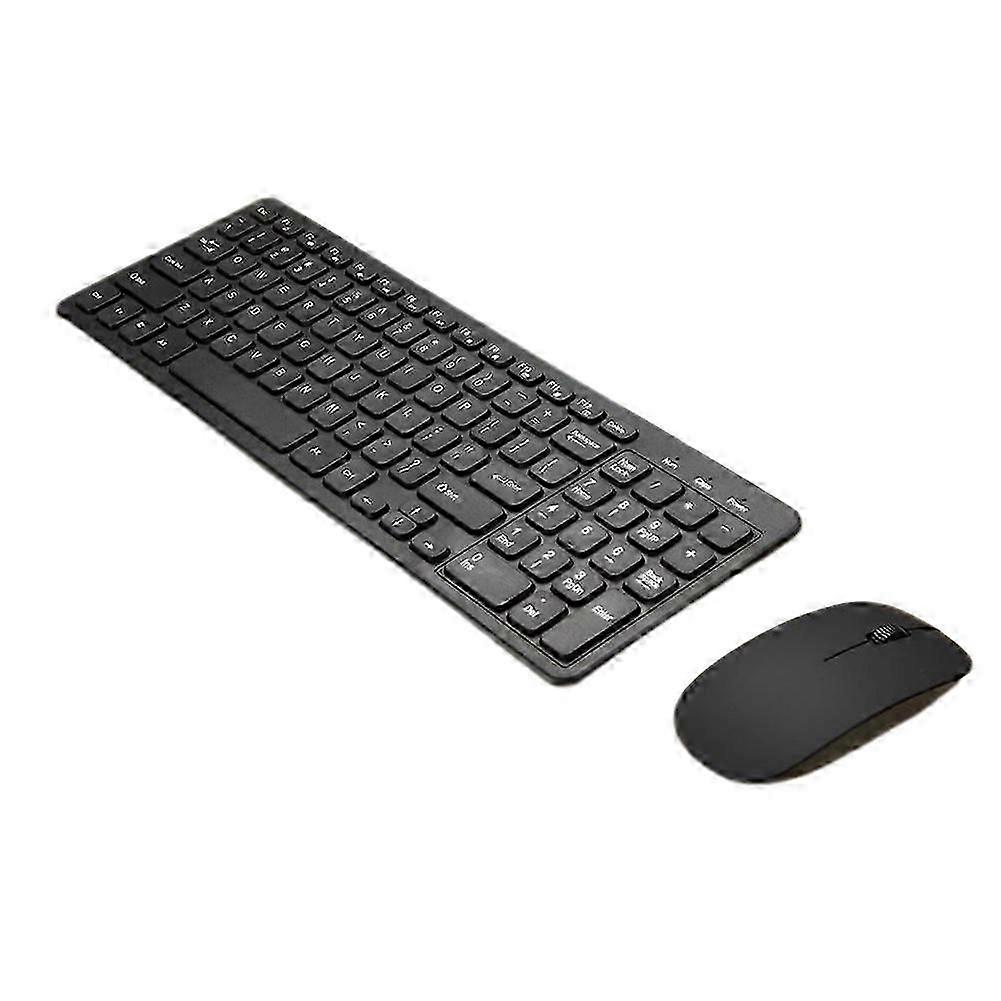 French Keyboard Wireless 2400DPI Mouse 2.4Ghz Ultra-Slim AZERTY Keyboard Mouse Set, Portable Silent Ergonomic- /silver