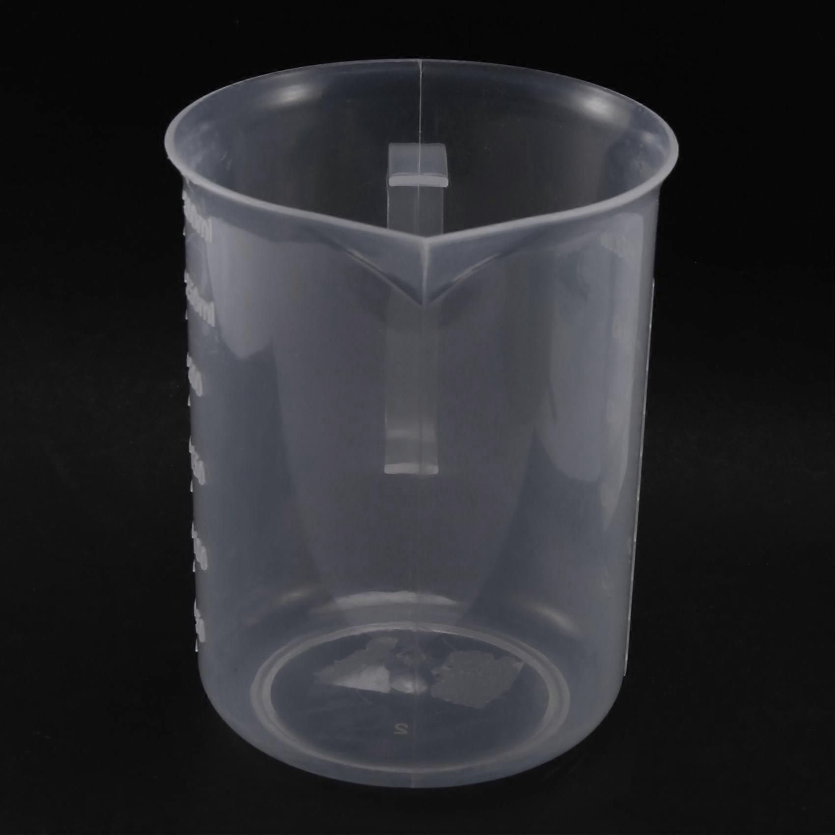 3X Measuring Jug 250ML Graduated Beaker Clear White Plastic Cup