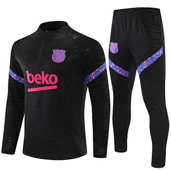 Barcelona-tröjor, fotbollsträningskläder, långärmade set för vuxna och barn, Barcelona C höst- och vinterträningskläder C 14