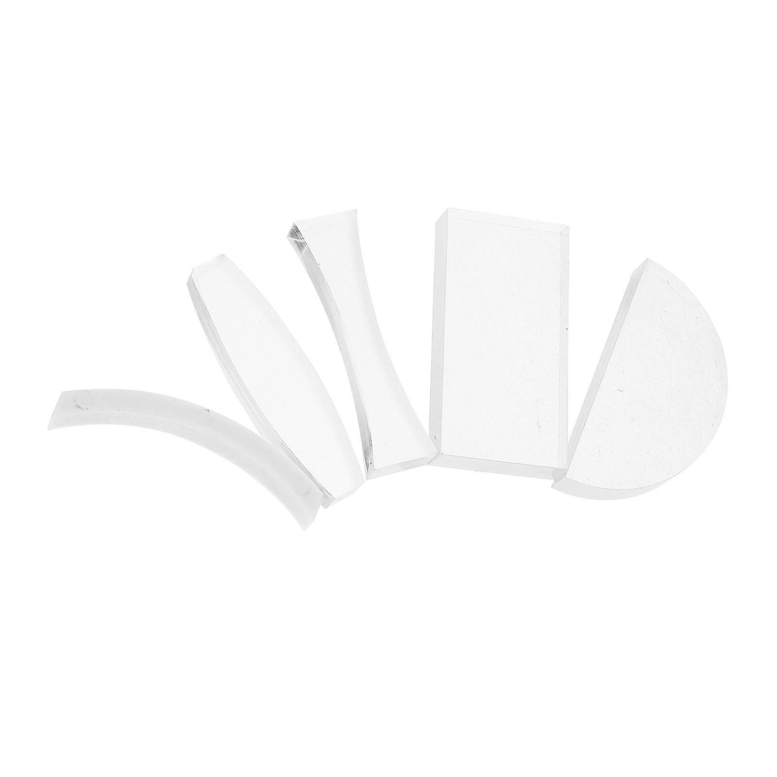 Transparent Optical Lenses for Physics Teaching Acrylic Experiment 5Pcs