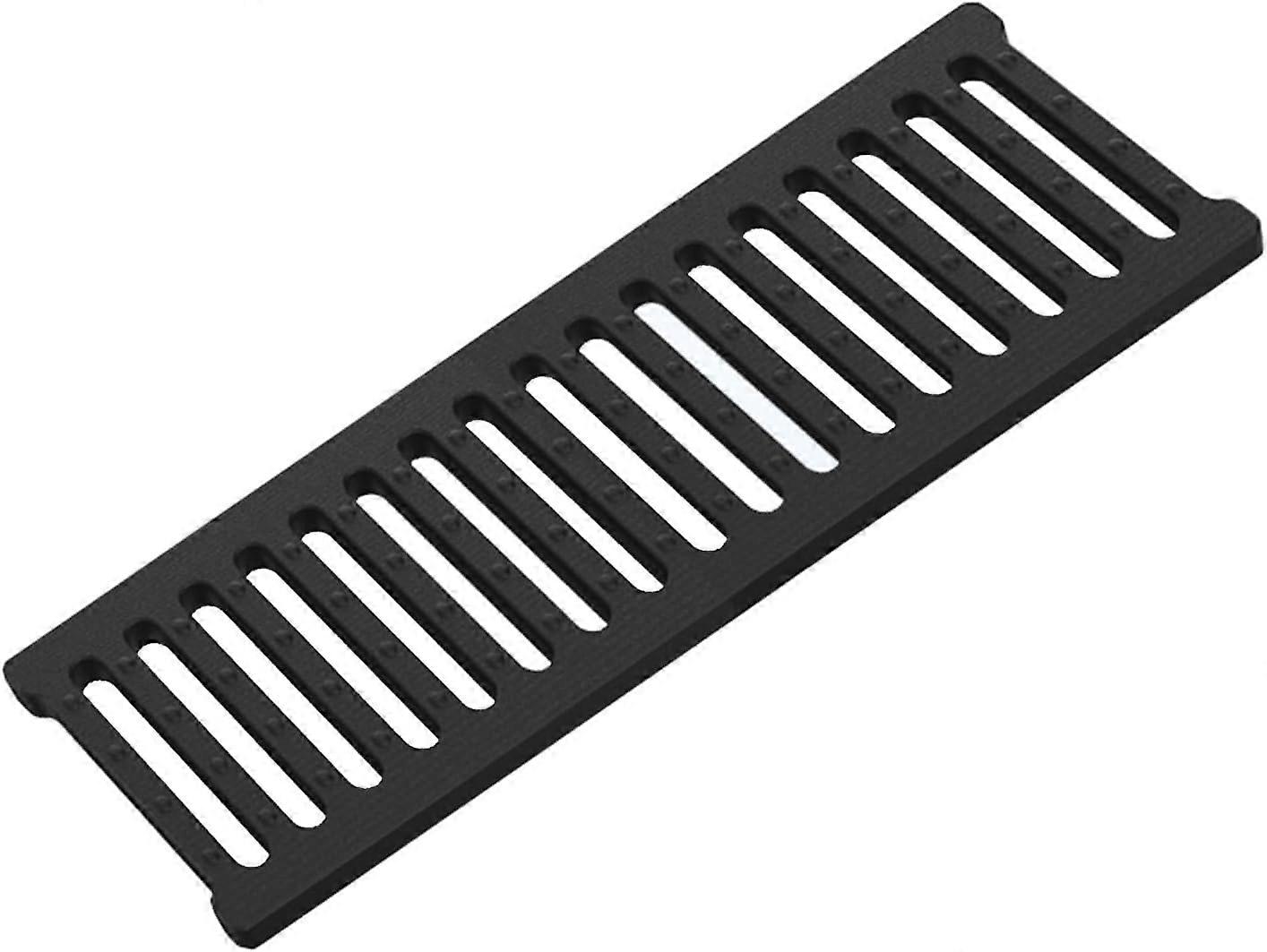 NonSlip Polymer Bar Grating Drainage Grille Rectangular Narrow Channel Drain Cover Sidewalks Patios Driveways