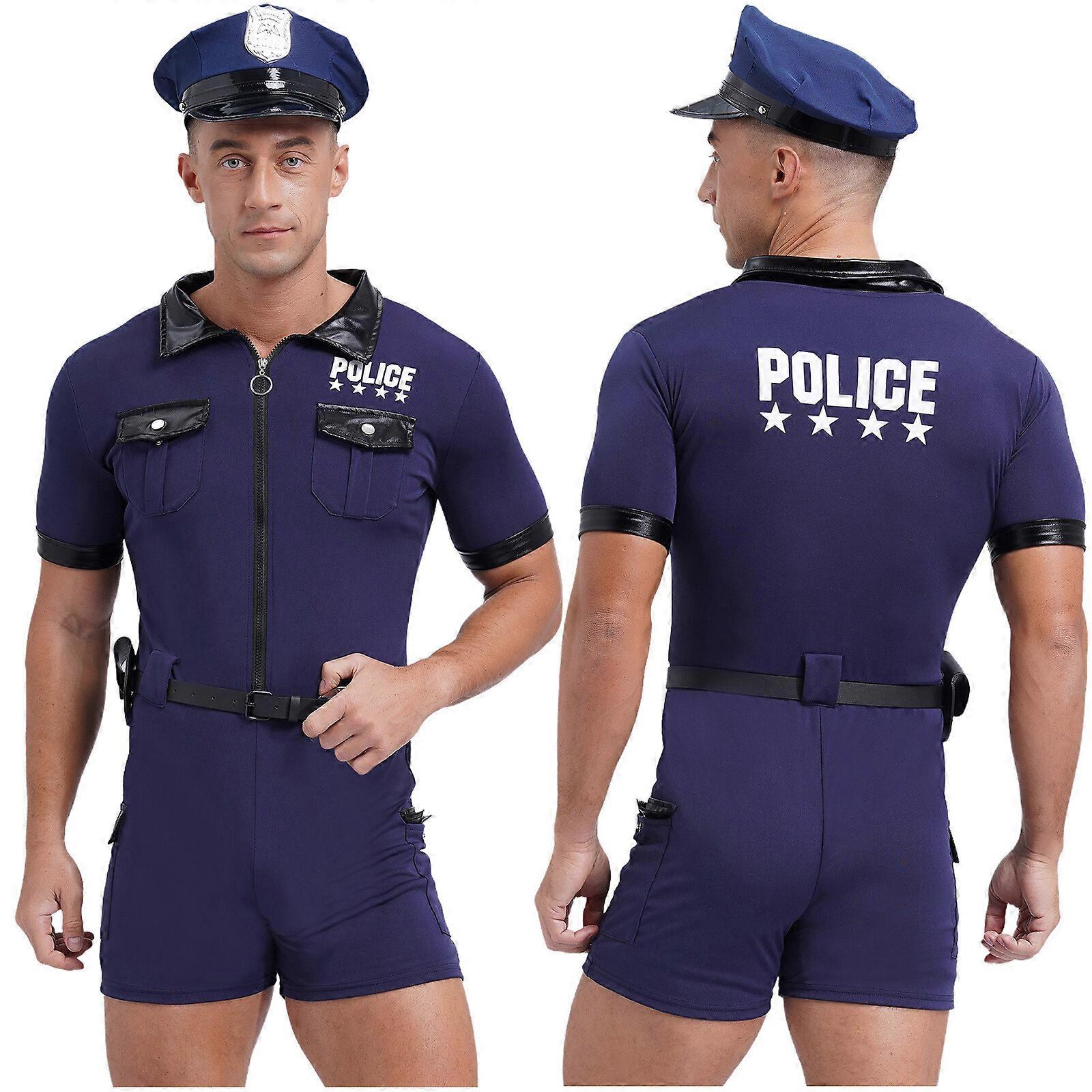 Herren-Polizei-Kostüm mit Gürtel