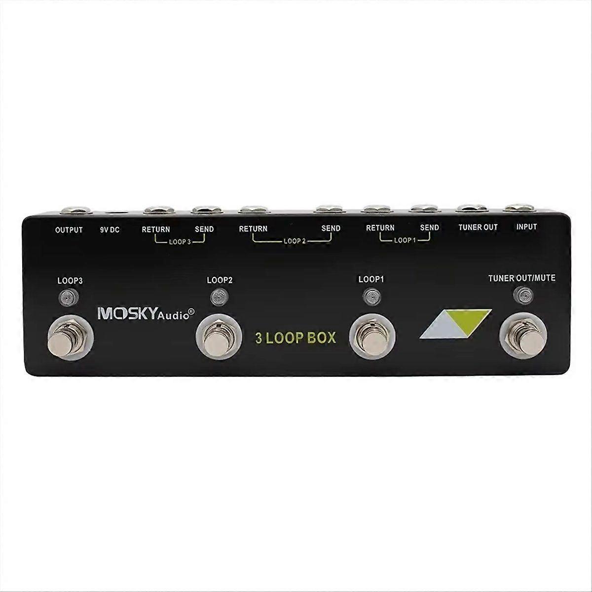 Audio 3 Loop Box Guitar Effect Pedal True Bypass with Tuner Mute Function Guitar Accessories