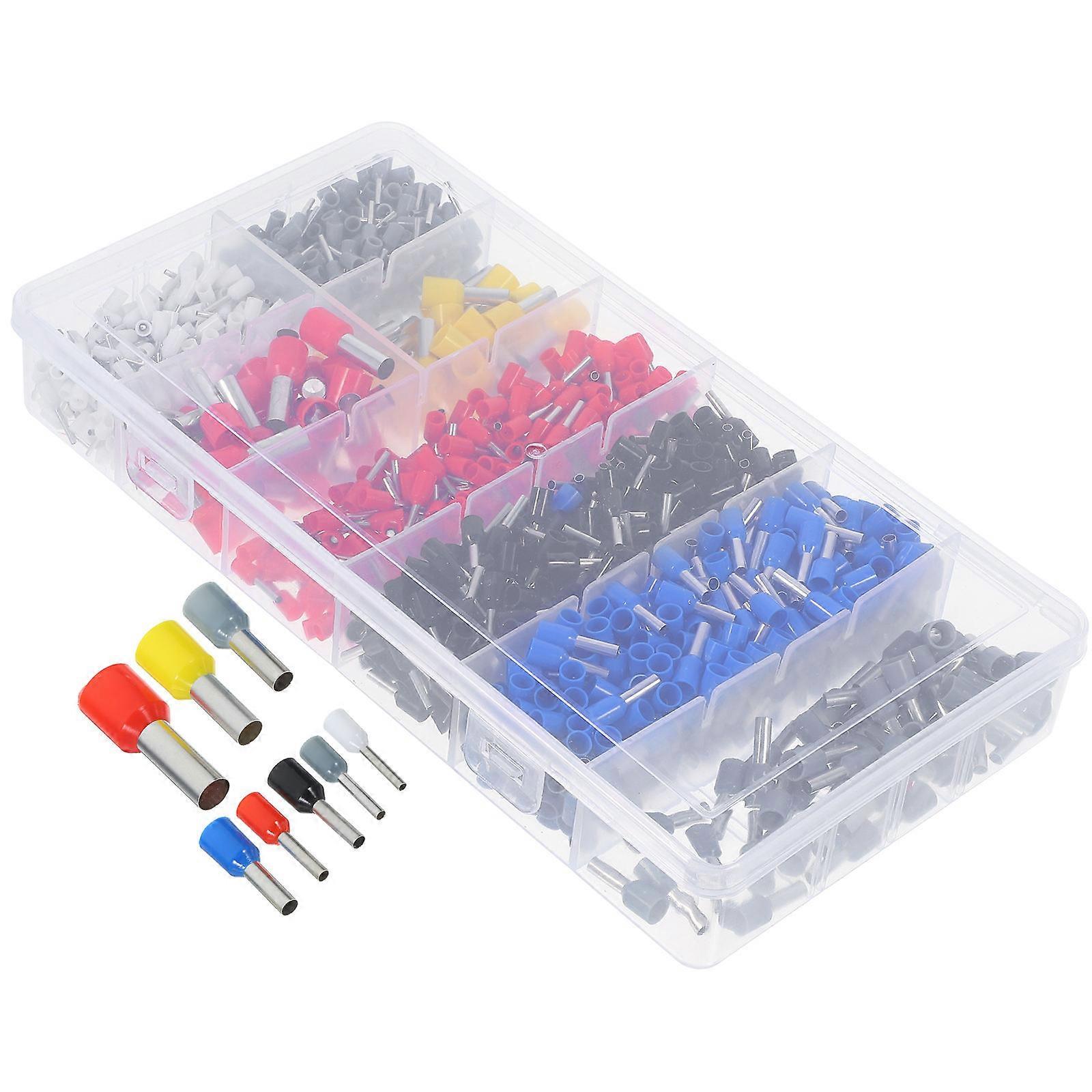 Wire Ferrules Electrical Terminal Crimp for Use 2400Pcs Connector Kit