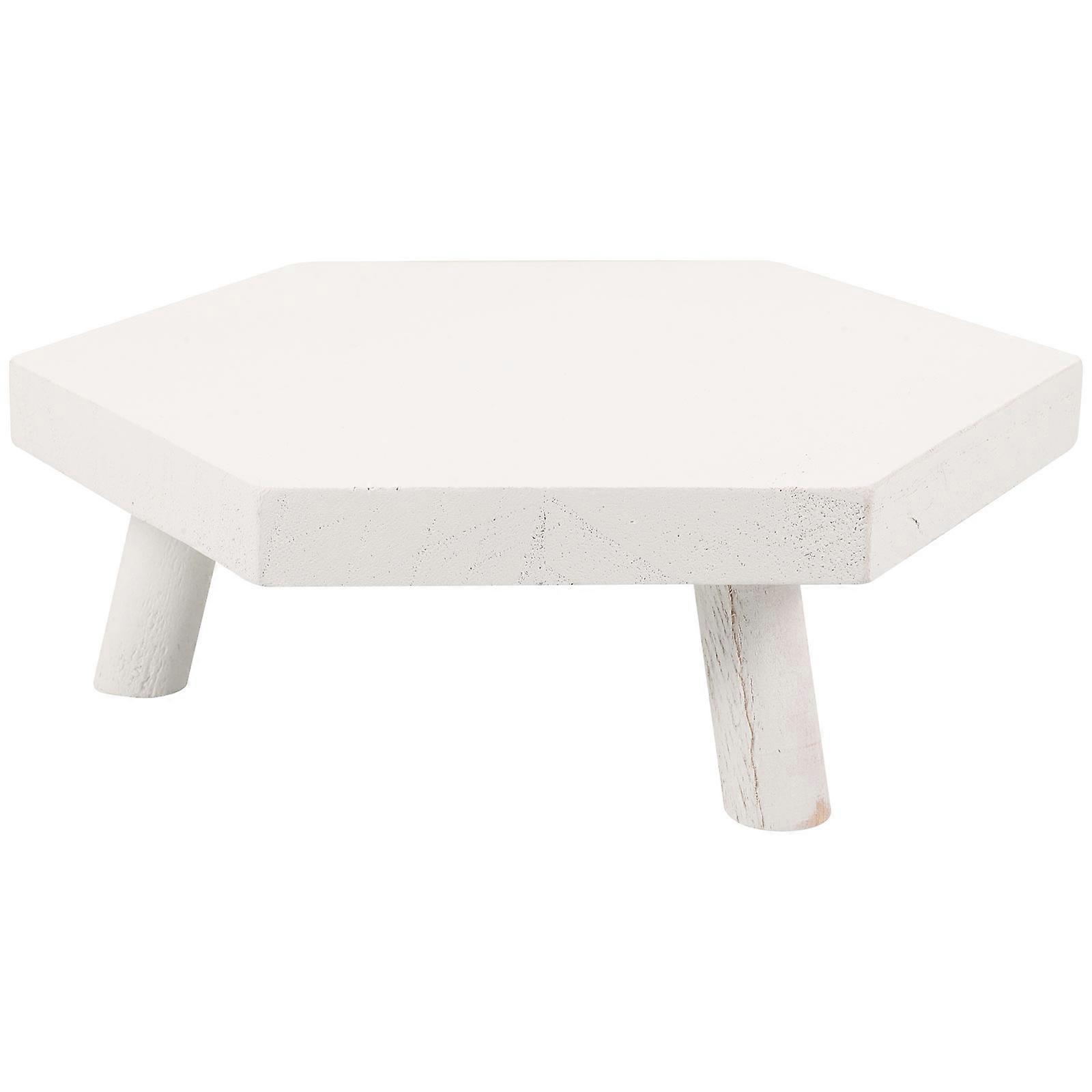 Wood Plant Stand for Home Use White Color Safe Durable with Stable Support Points 7.87 Inches