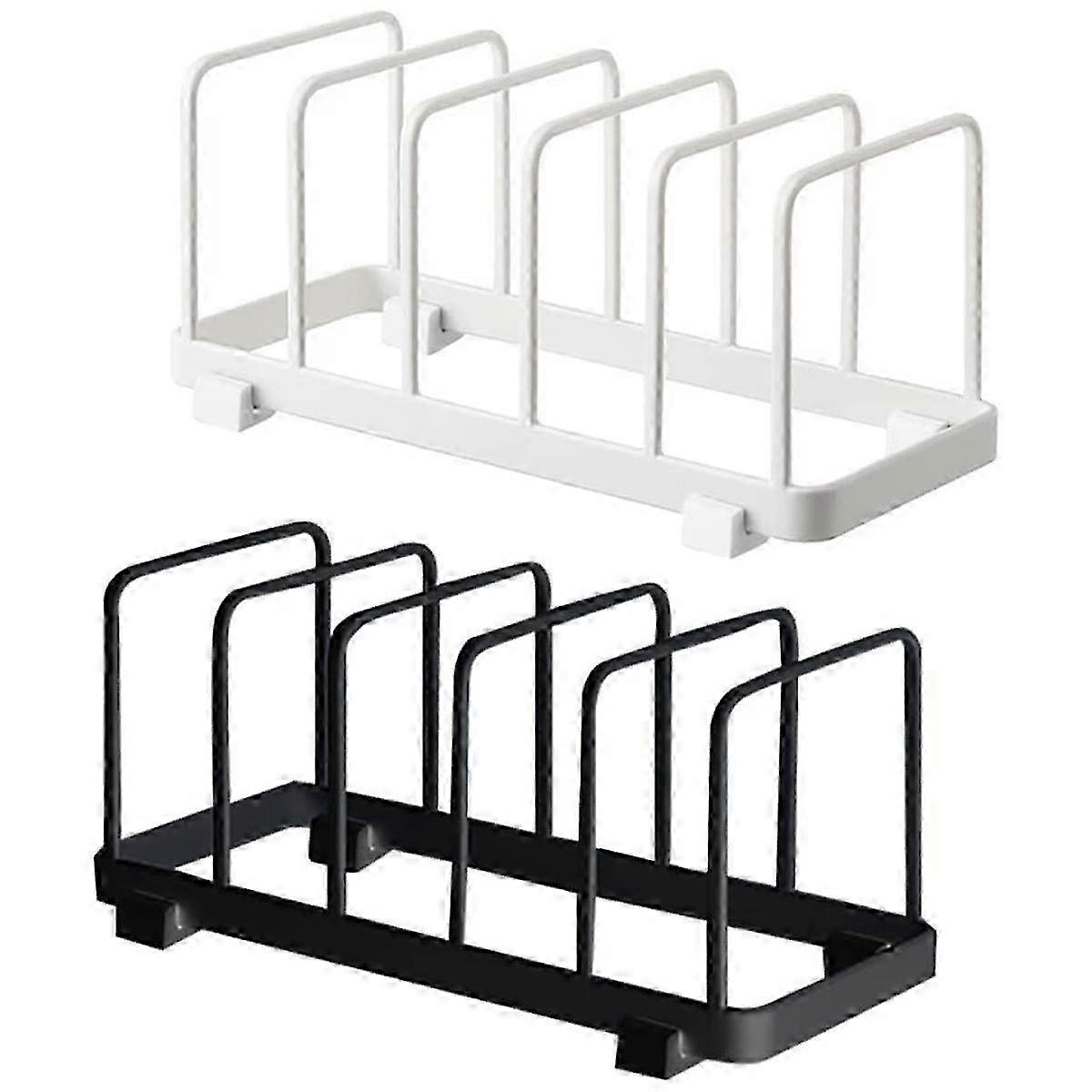 2pcs white, black - dish storage rack plate rack 25-26