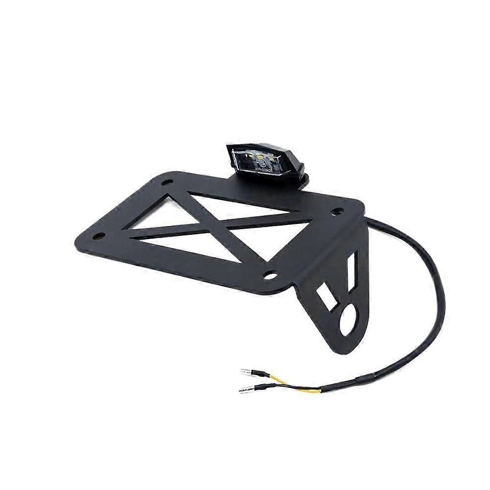 Universal Motorcycle License Plate Holder with Tail Light, Secure AntiTheft Alloy Bracket