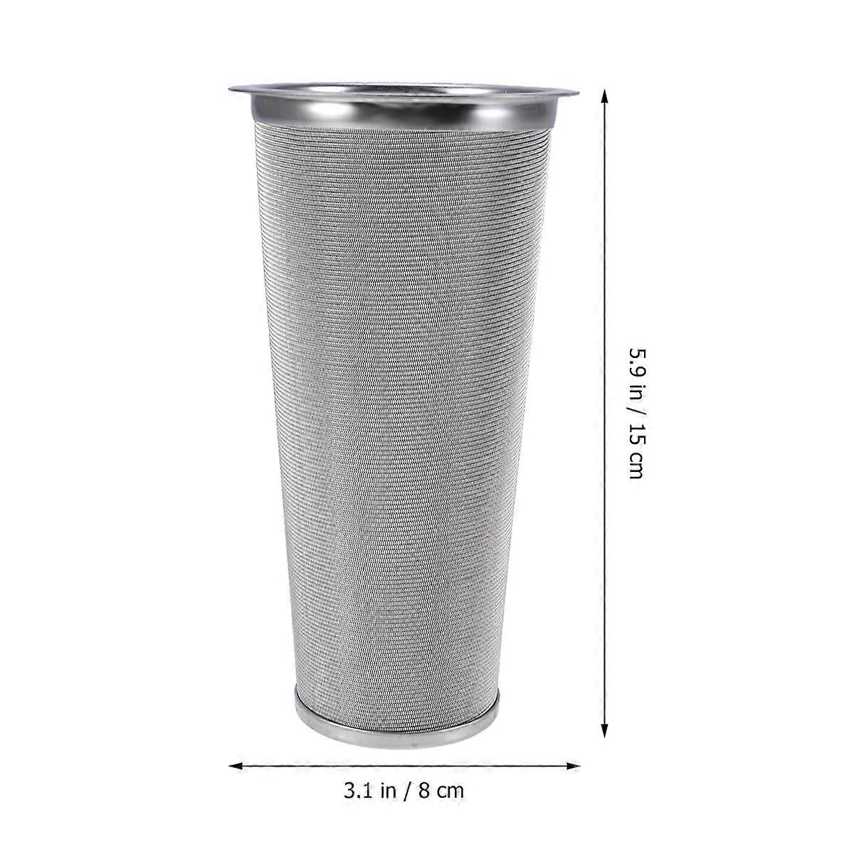 Fine-Mesh Tea Strainer For Coffee Shop Tea Making Cone Shape 15Cm Silver Design 1Pack