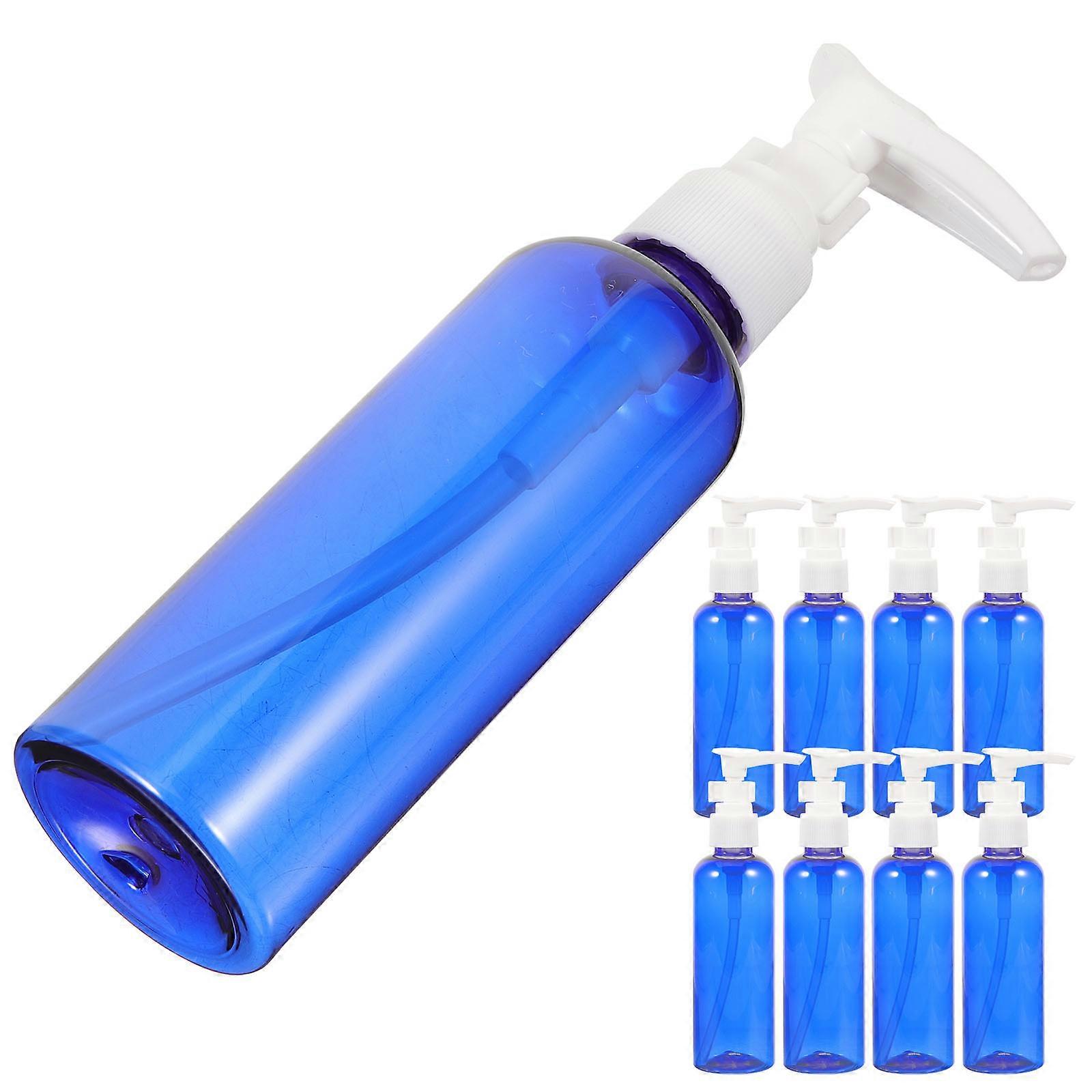 Lotion Bottle Pump Dispenser for Storing 10Pcs Blue Plastic Bottles