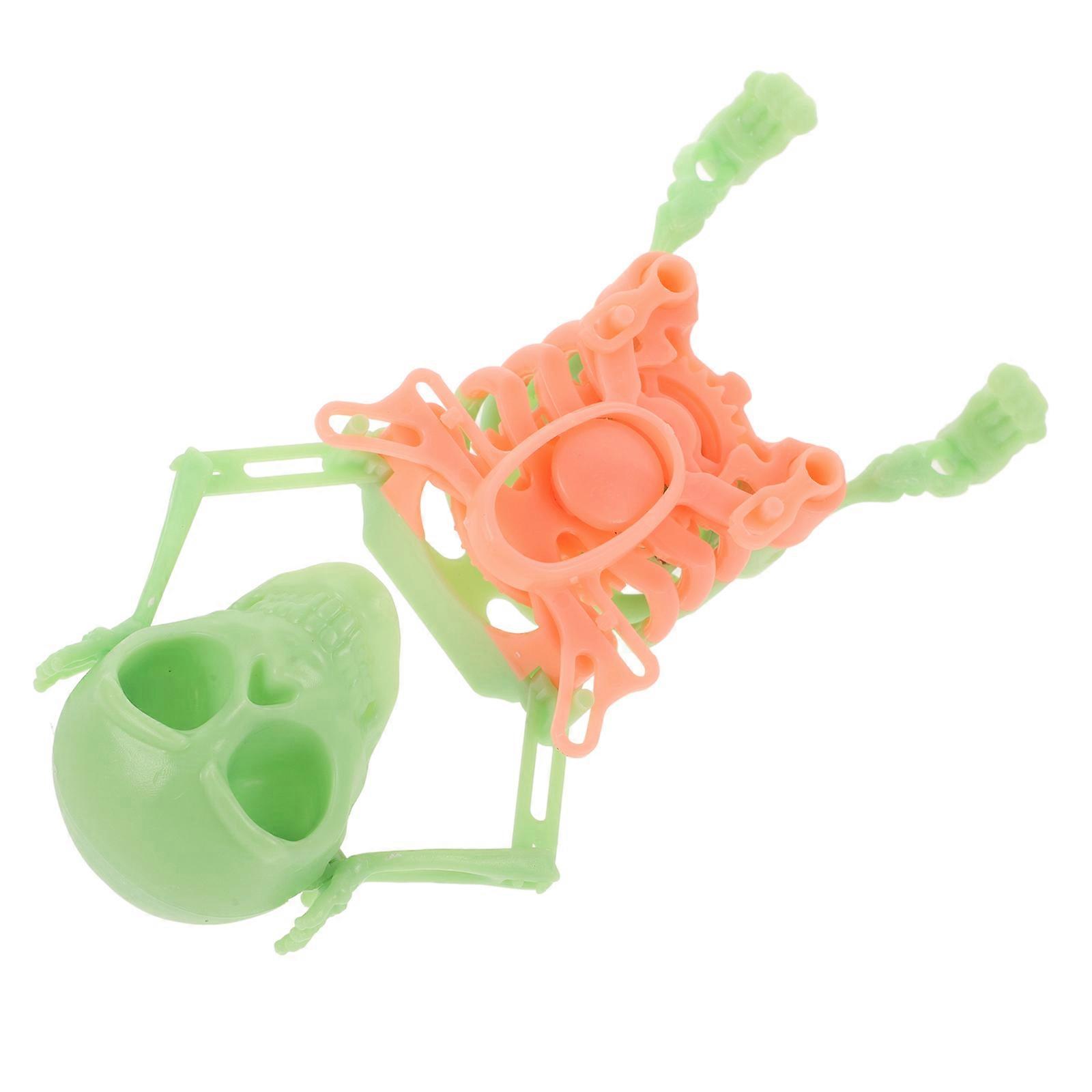 Halloween Dancing Skull Toy Plastic Material Windup Mechanism