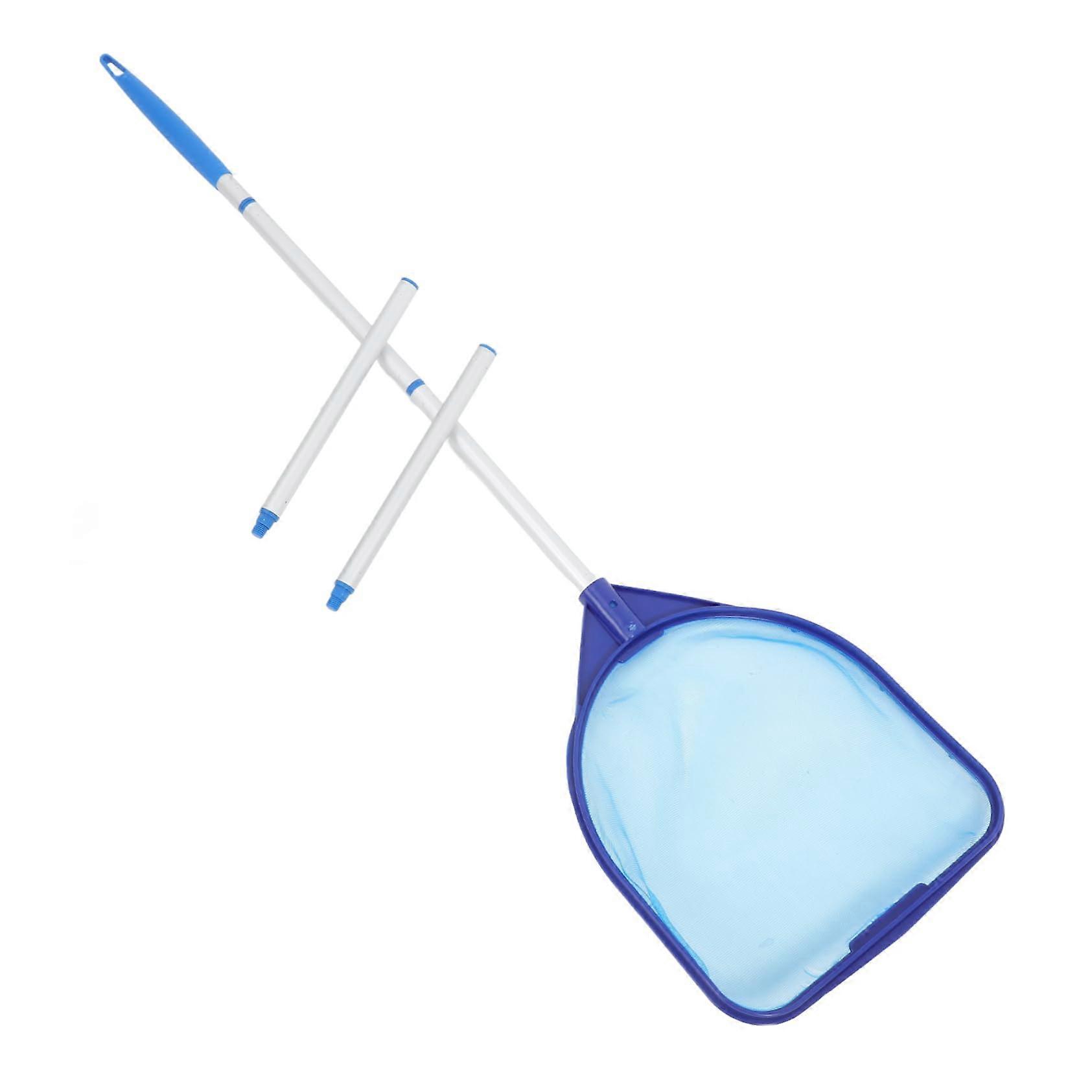 Pool Skimmer Net with Telescopic Pole, Wide Coverage Leaf Rake for Swimming Pools and Ponds