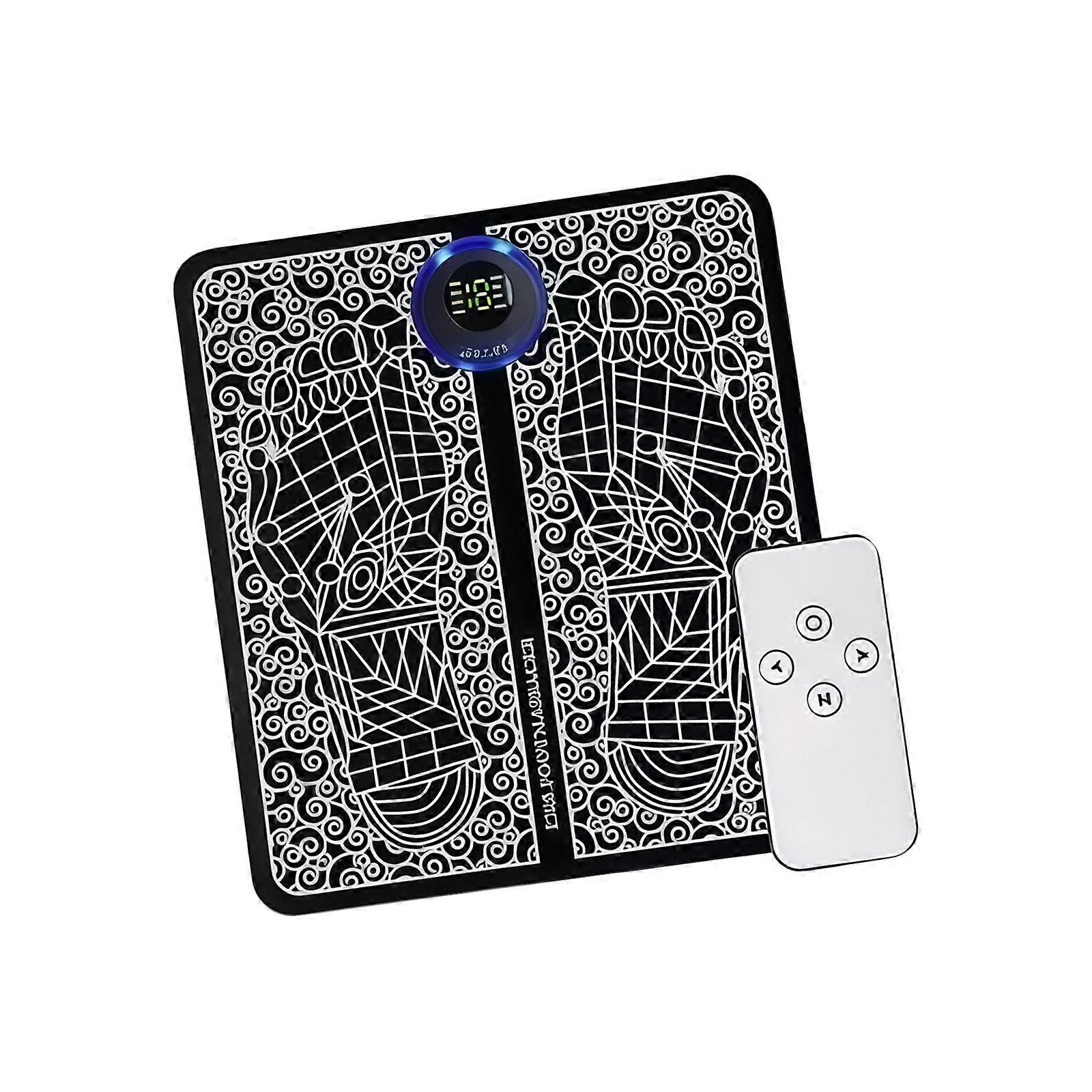 Multi Mode Adjustable Foot Massage Pad with Quiet Operation and Remote Control Option for Quiet Setting Multicolor