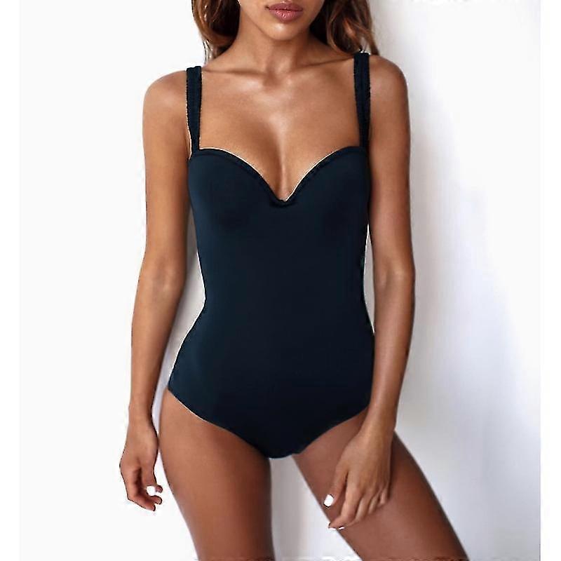 2026 Women's One Piece Solid Color Swimsuit