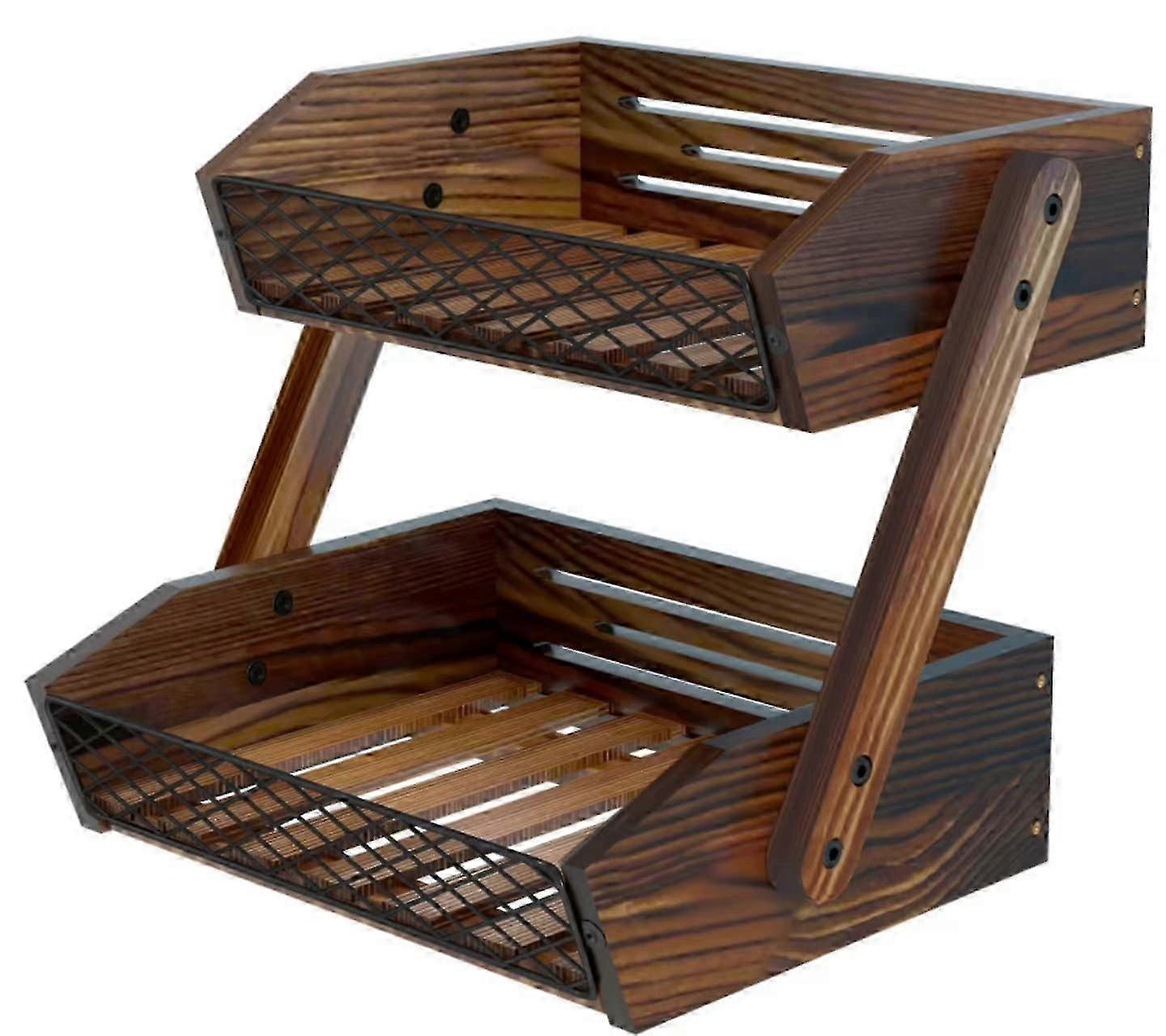 2 Tier Fruit Basket Kitchen Counter Organizer 26-27s