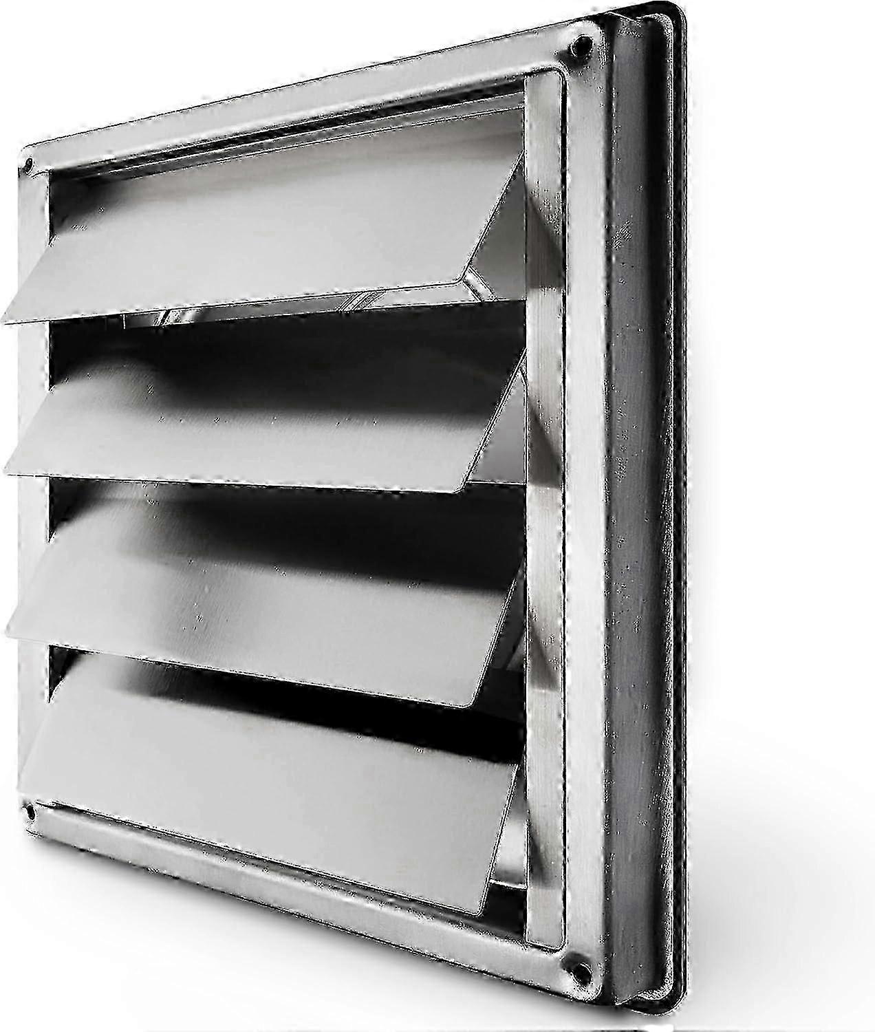 Stainless Steel Ventilation Grille 150mm with Automatic Closing Movable Slats