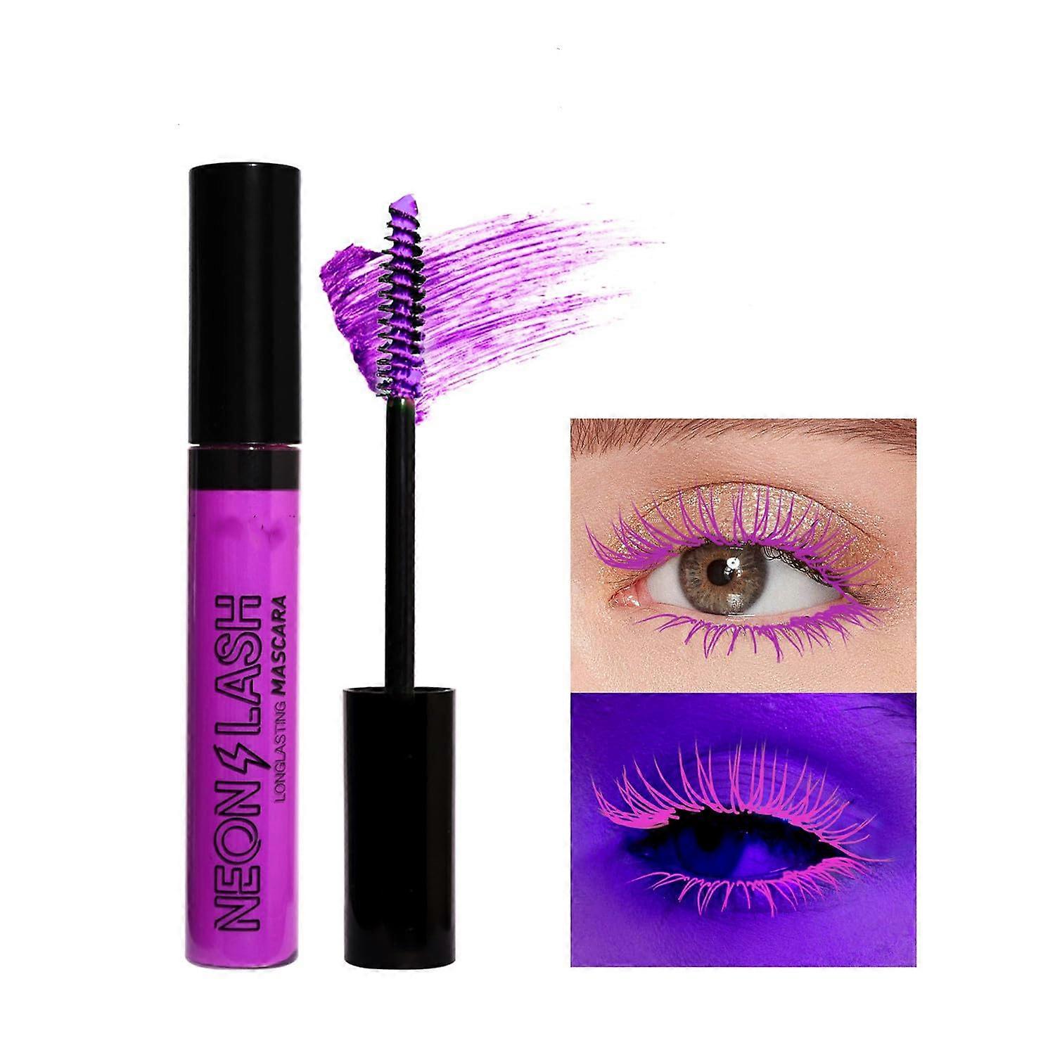 Neon Mascara Waterproof Smudgeproof Longlasting Fluorescent Blacklight Reactive Color 06