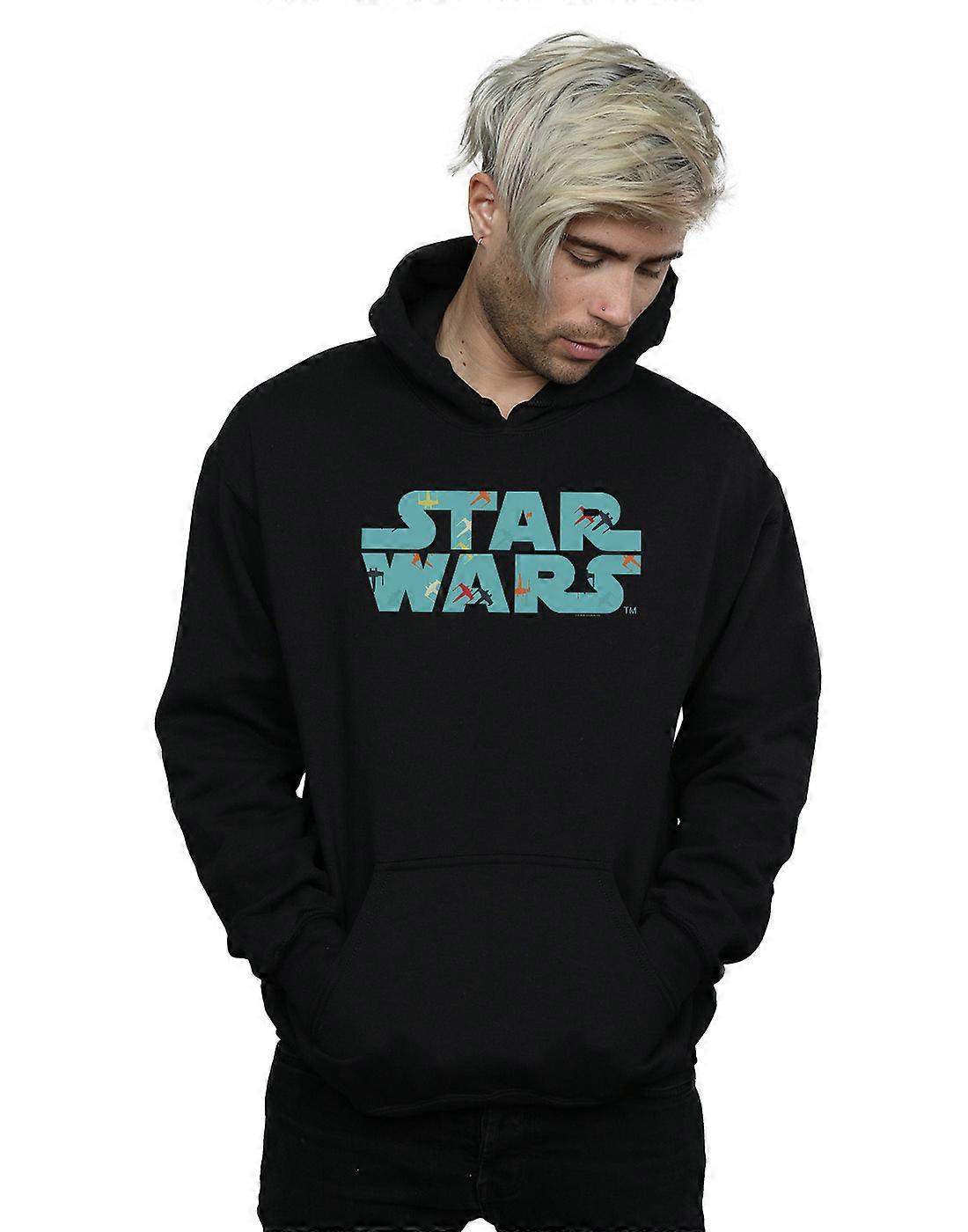 Star rétro X-Wing Pattern Logo Hoodie Wars masculin