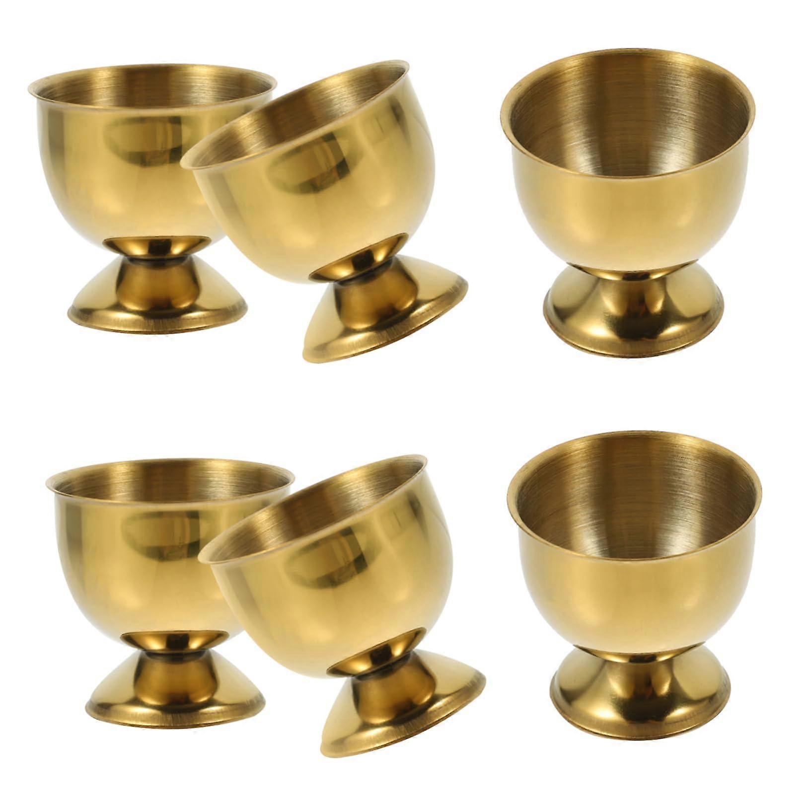 Stainless Steel Egg Cups Holder Set 6pcs for  Breakfast and Elegant Kitchen Dining Display