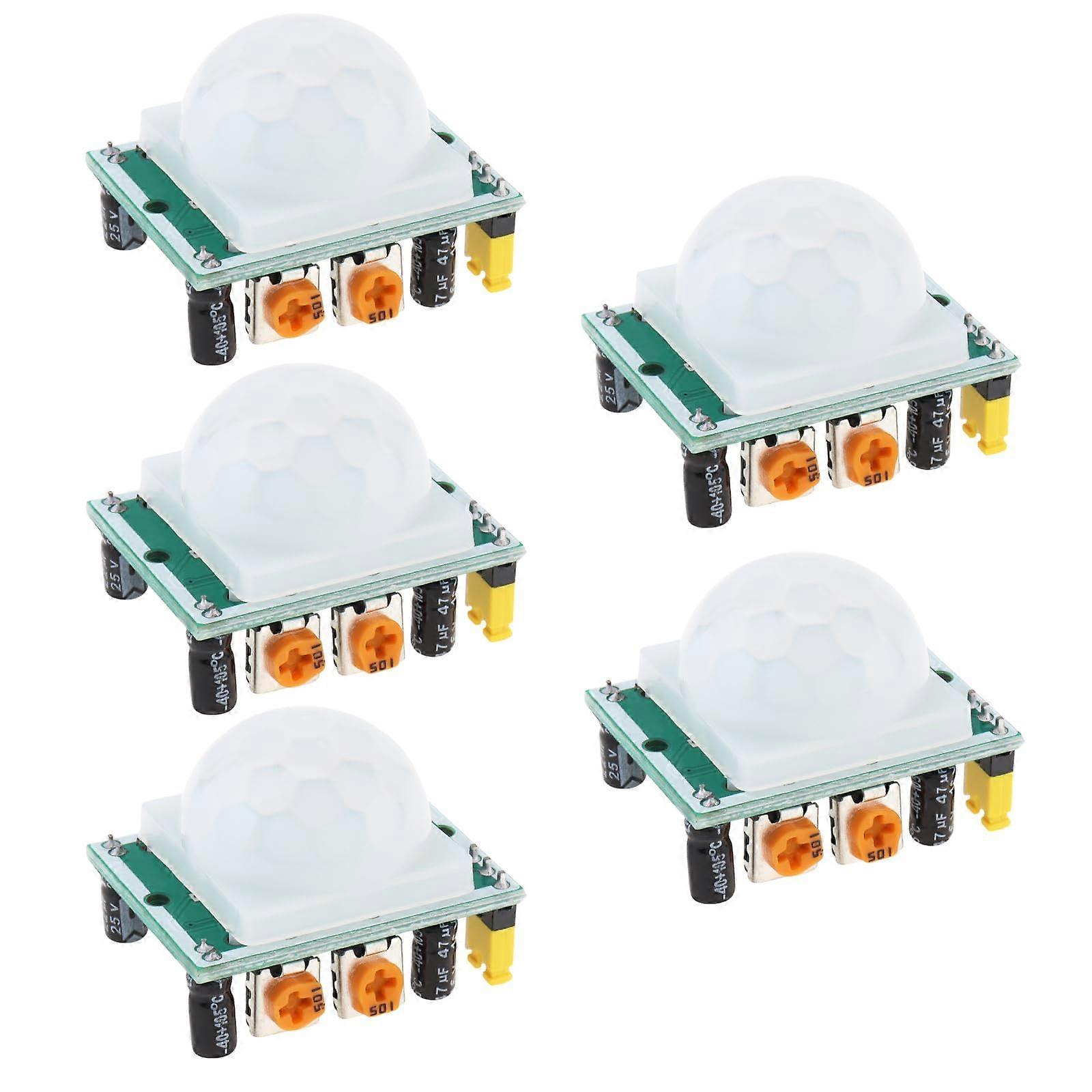 5Pcs HCSR501 PIR Motion Sensor Module, Infrared Detector for Raspberry Pi, Low Power Security Lighting