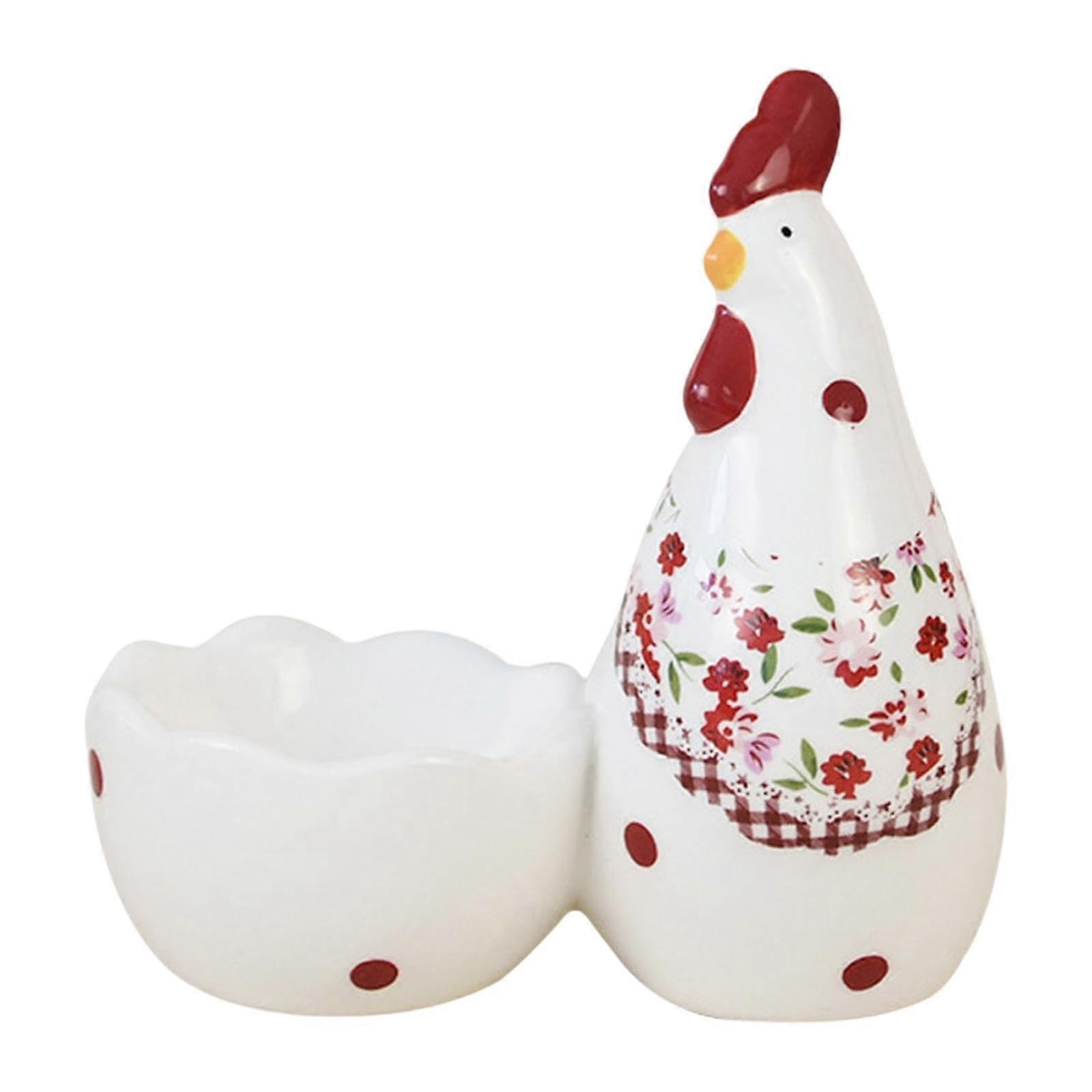 Ceramic Egg Cup for Soft Boiled Eggs, Porcelain Egg Holder with Easy Clean Glaze for Breakfast