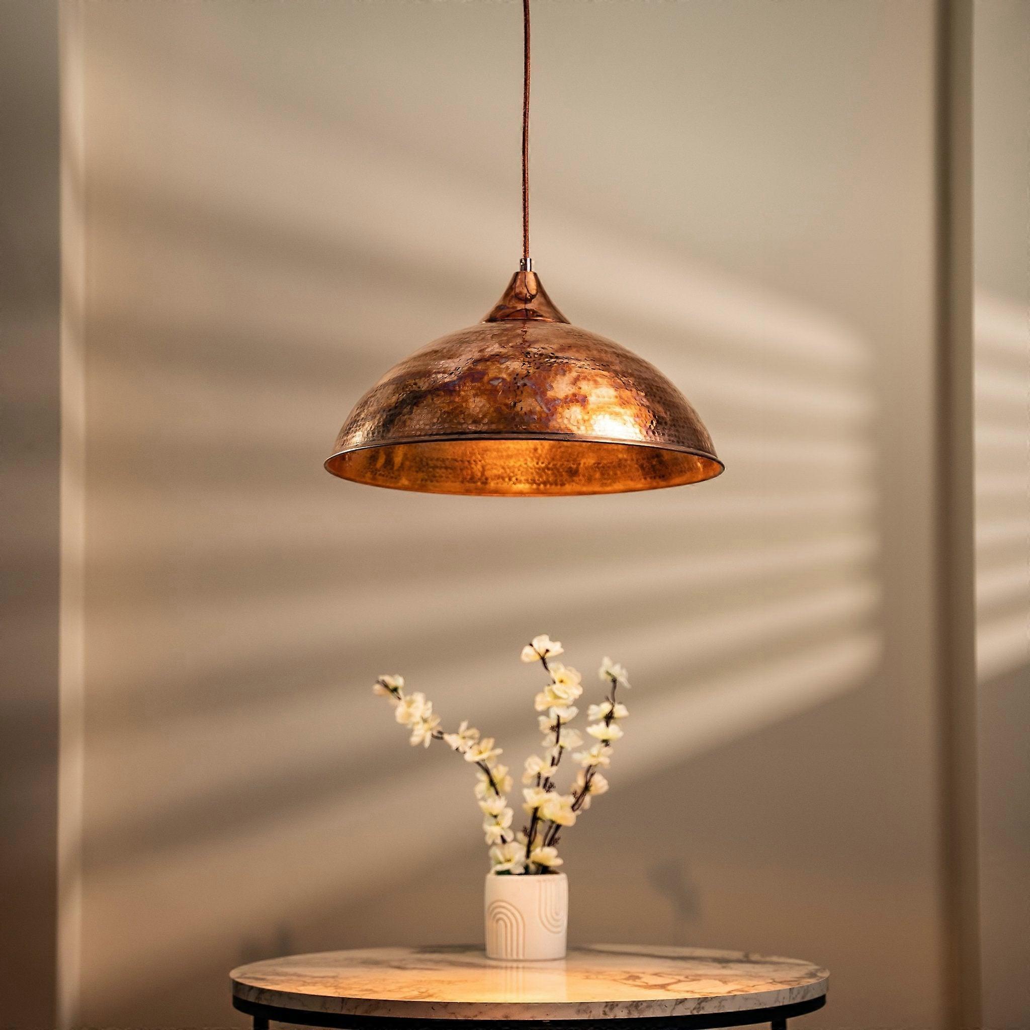New Model Farmhouse Matte Copper Pendant Light – Rustic Elegance