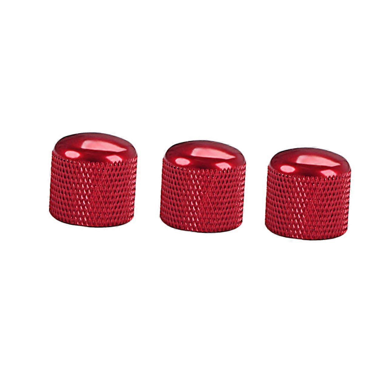 3Piece Red Guitar Control Knobs Set for Electric Guitar and Bass, Easy Install and Durable