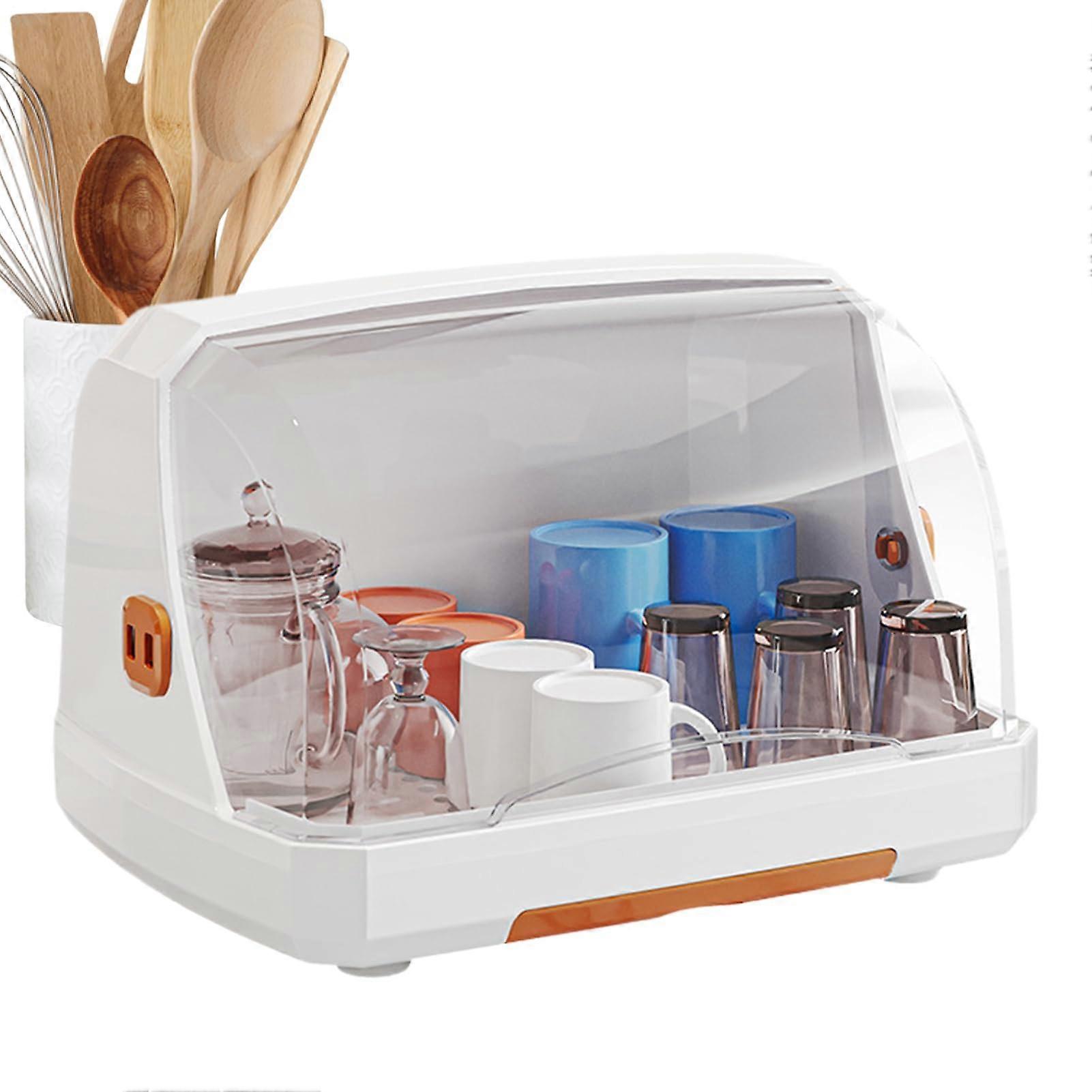 Baby Bottle Drying Rack with Removable Drain Tray, Teaware Storage Case for Kitchen and Nursery