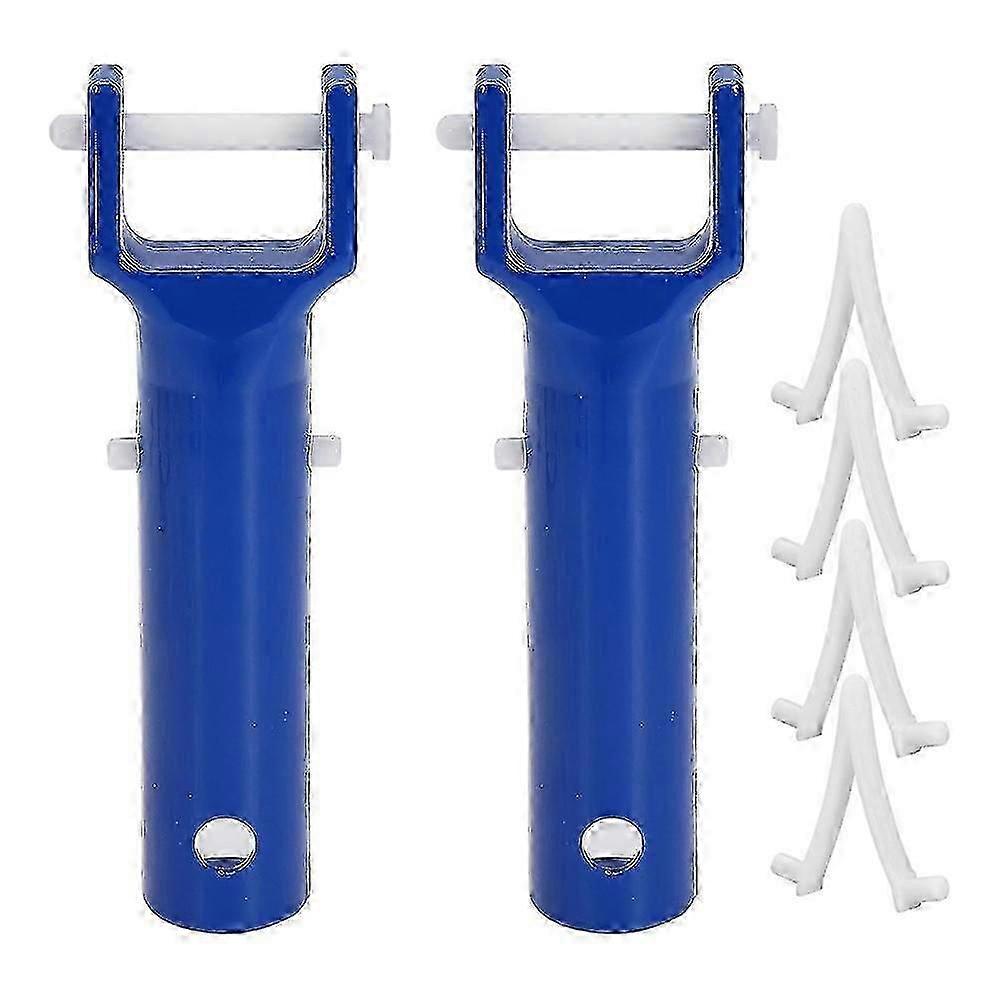 vacuum handle for pool spa with butterfly clips