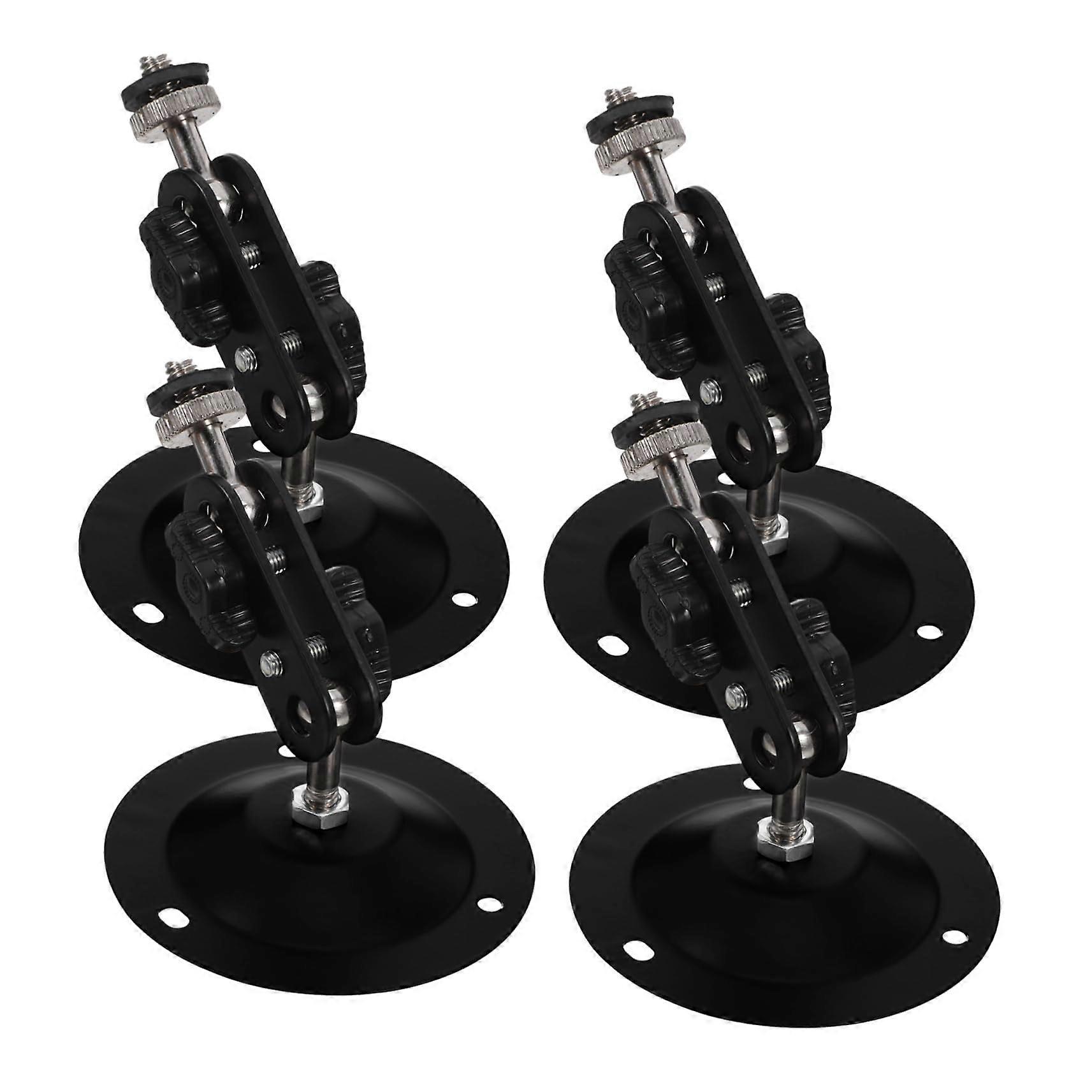 4 Sets Wall Camera Mount Bracket Black Adjustable Security Stand for Indoor Use
