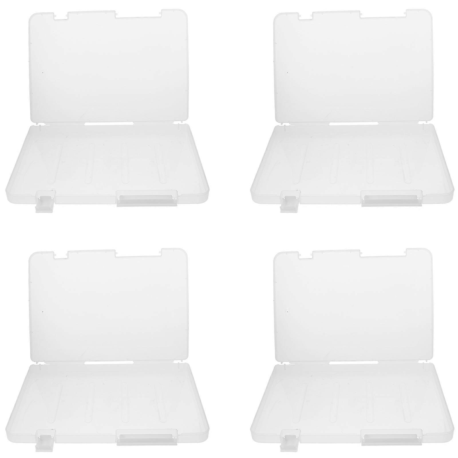 White A5 Document Box for Paper Storage 16Pcs Plastic Organizer